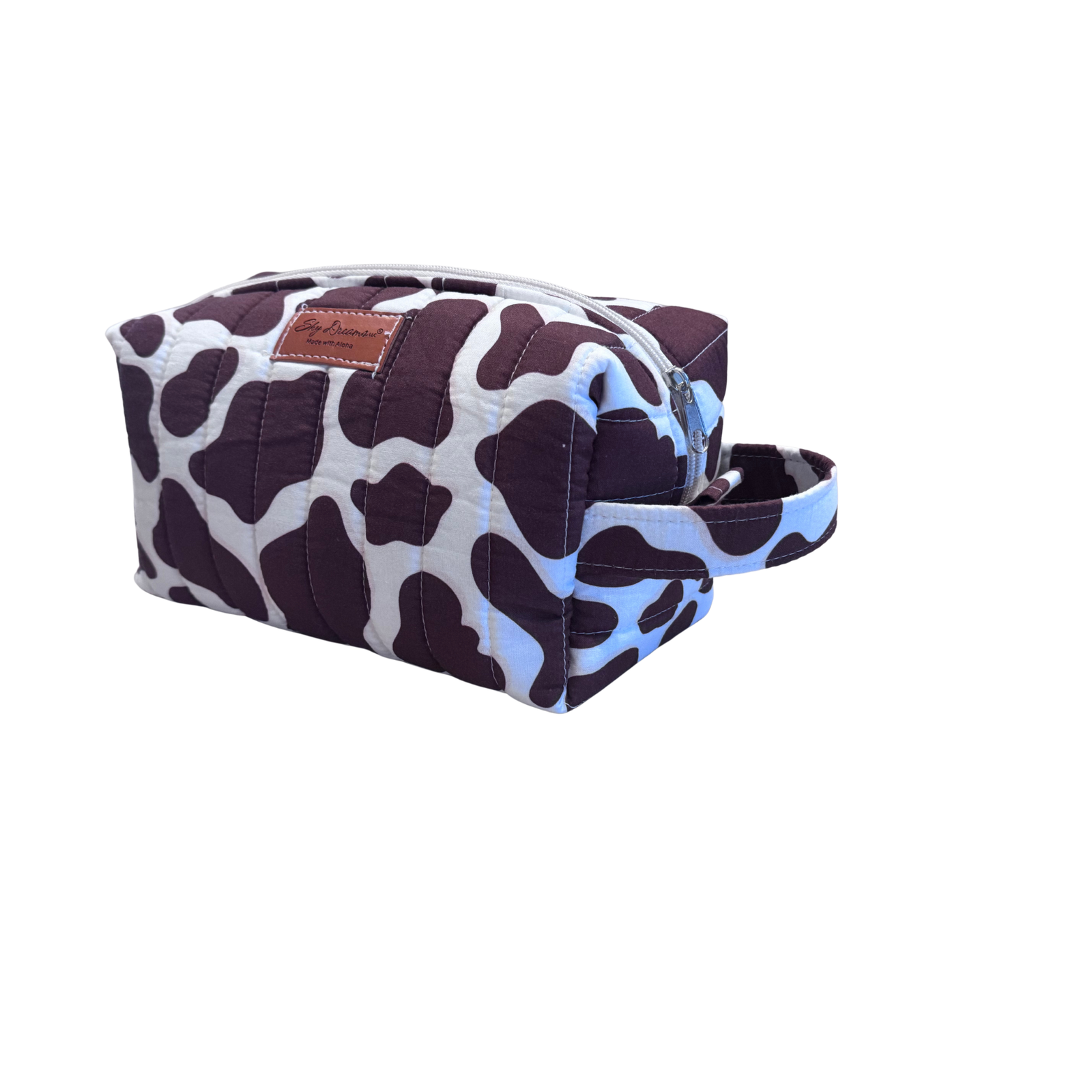 Large Cosmetic/Toiletry bag-Lone Star cowhide