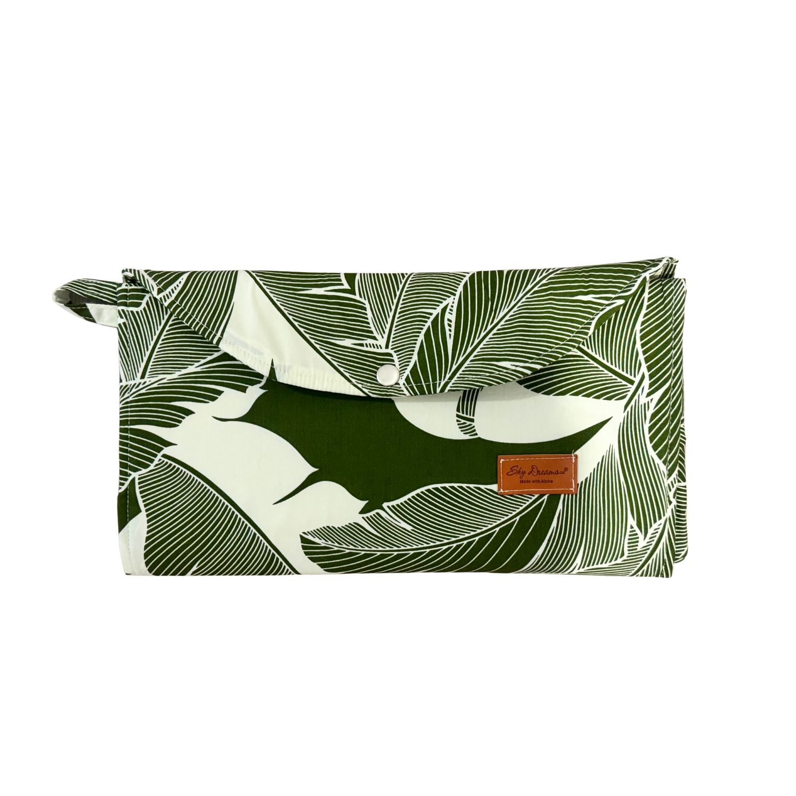 Nevaeh Travel Changing Mat-Large Green Monstera