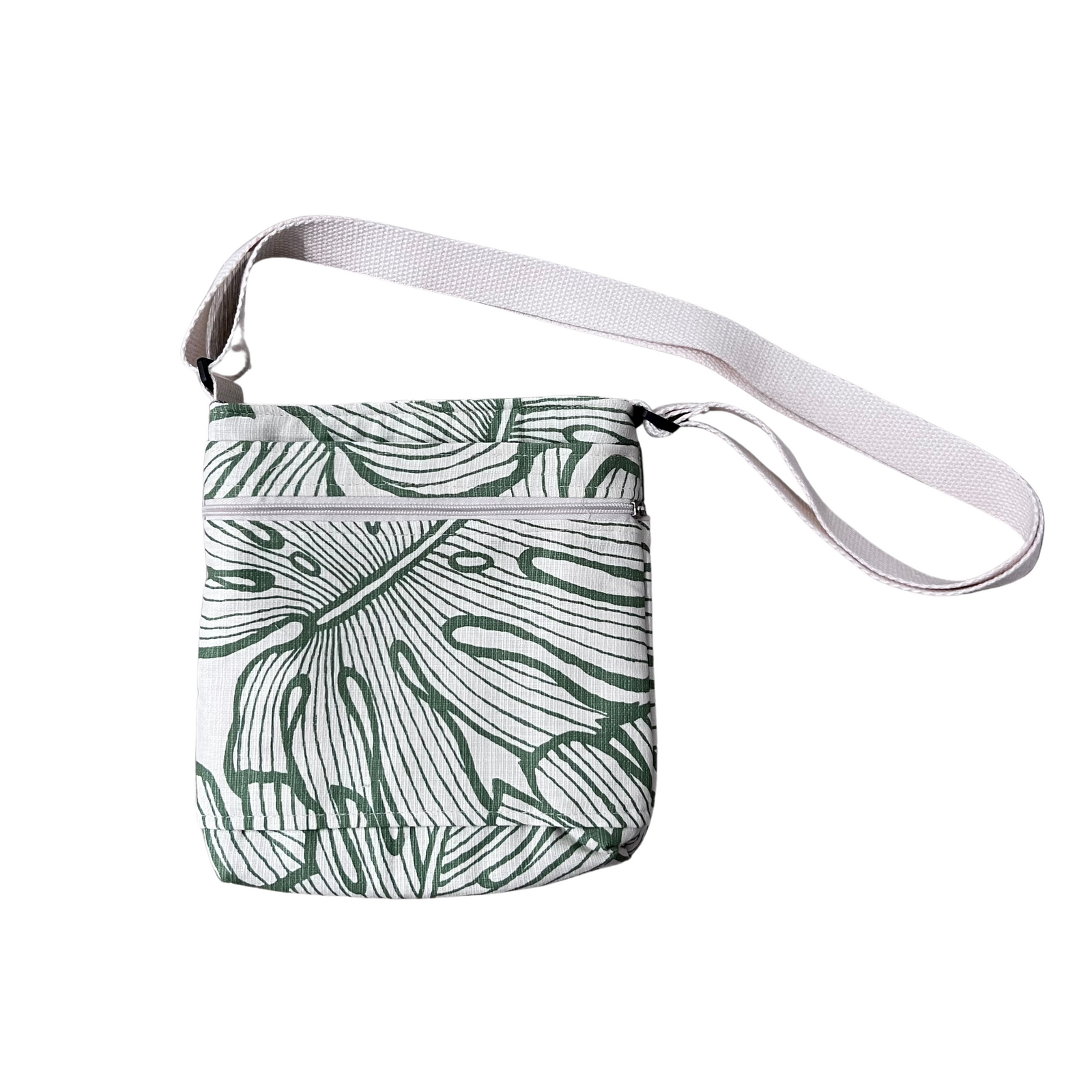 Deluxe Sky Water bottle crossbody sling with Trolley sleeve-Na Lau Sage Green