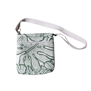 Deluxe Sky Water bottle crossbody sling with Trolley sleeve-Na Lau Sage Green