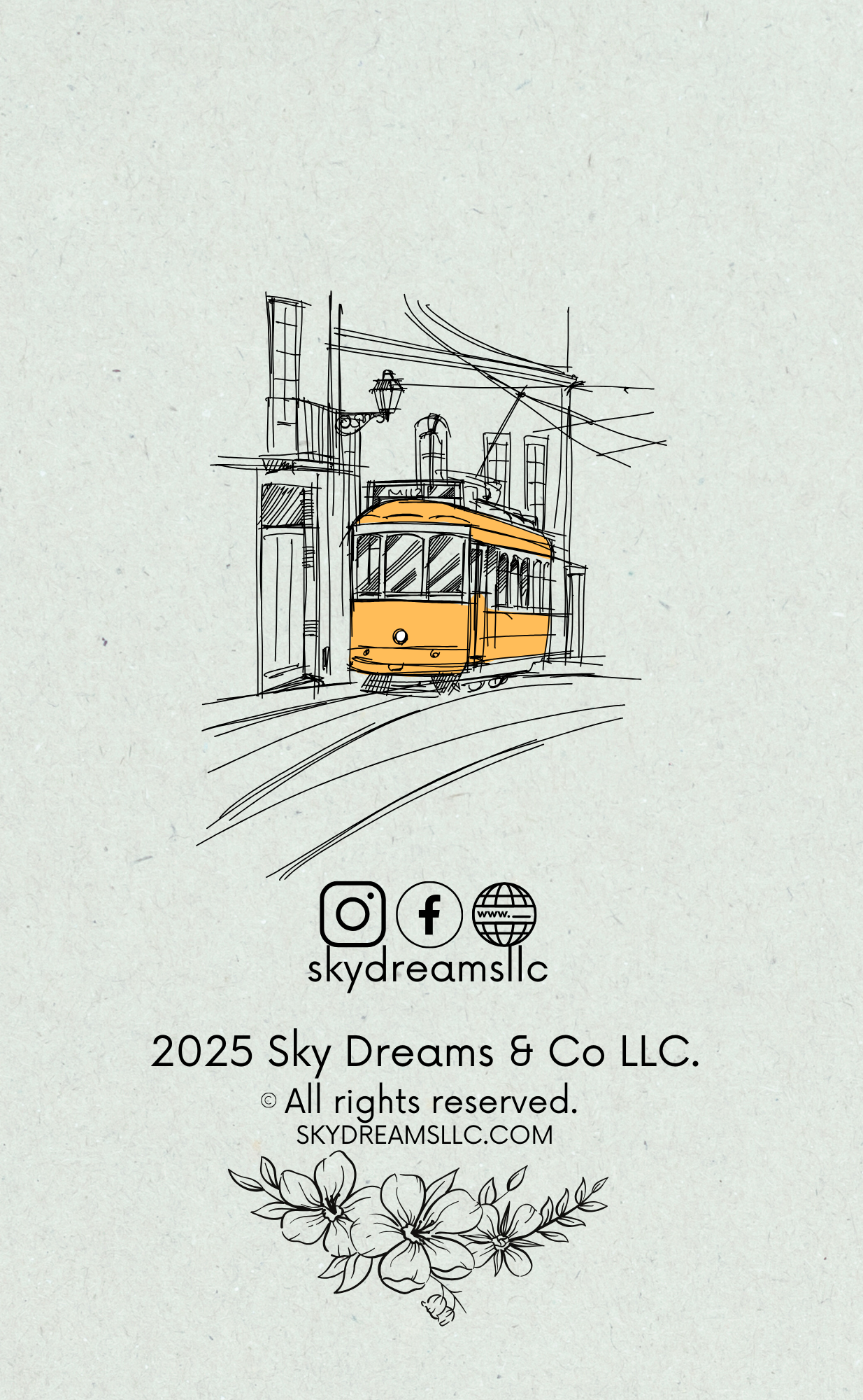 Vinyl cover travelers notebook-"Travel journal cable car"