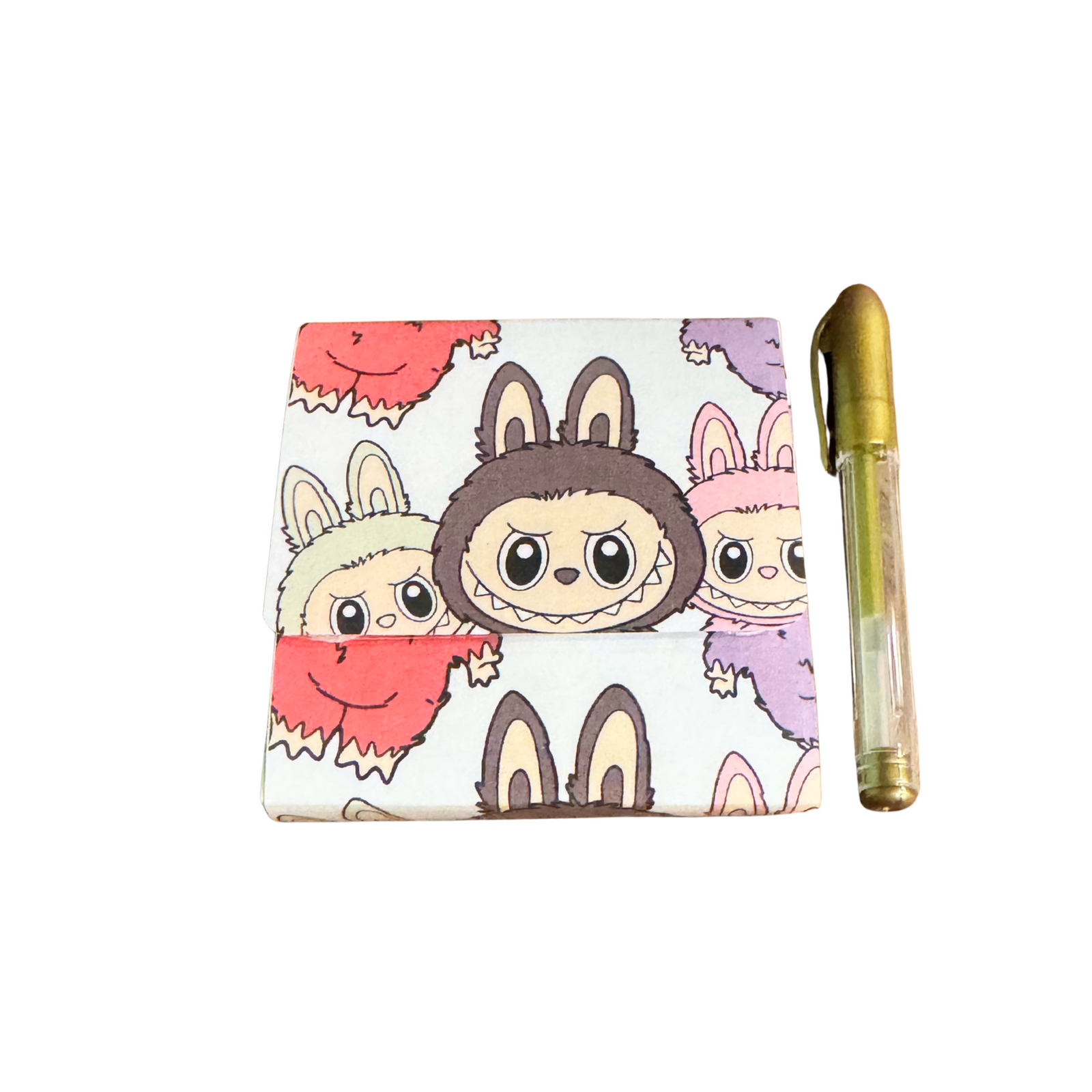 Mini Sticky Note cover set with mini pen-Monster