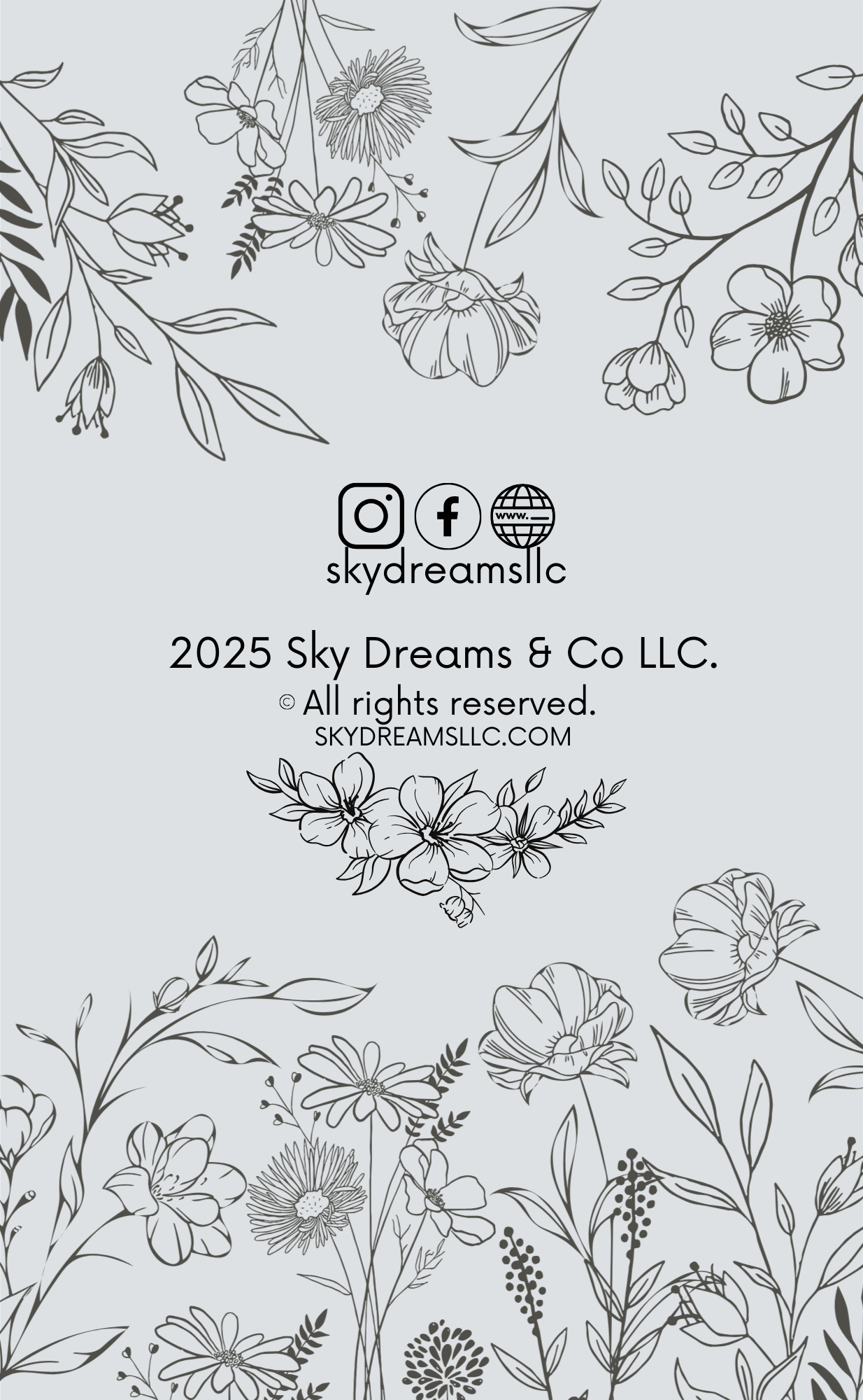 Vinyl cover travelers notebook-"Travel Journal florals"