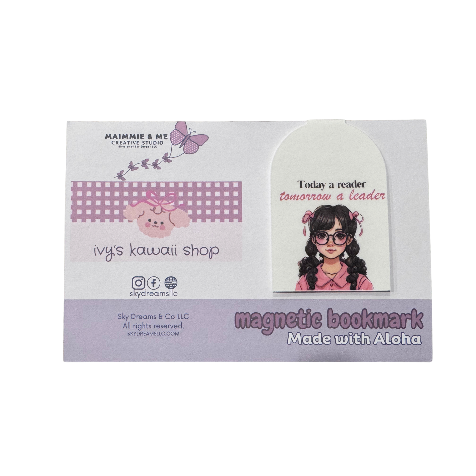 Magnetic bookmark-Today a reader-tomorrow a leader