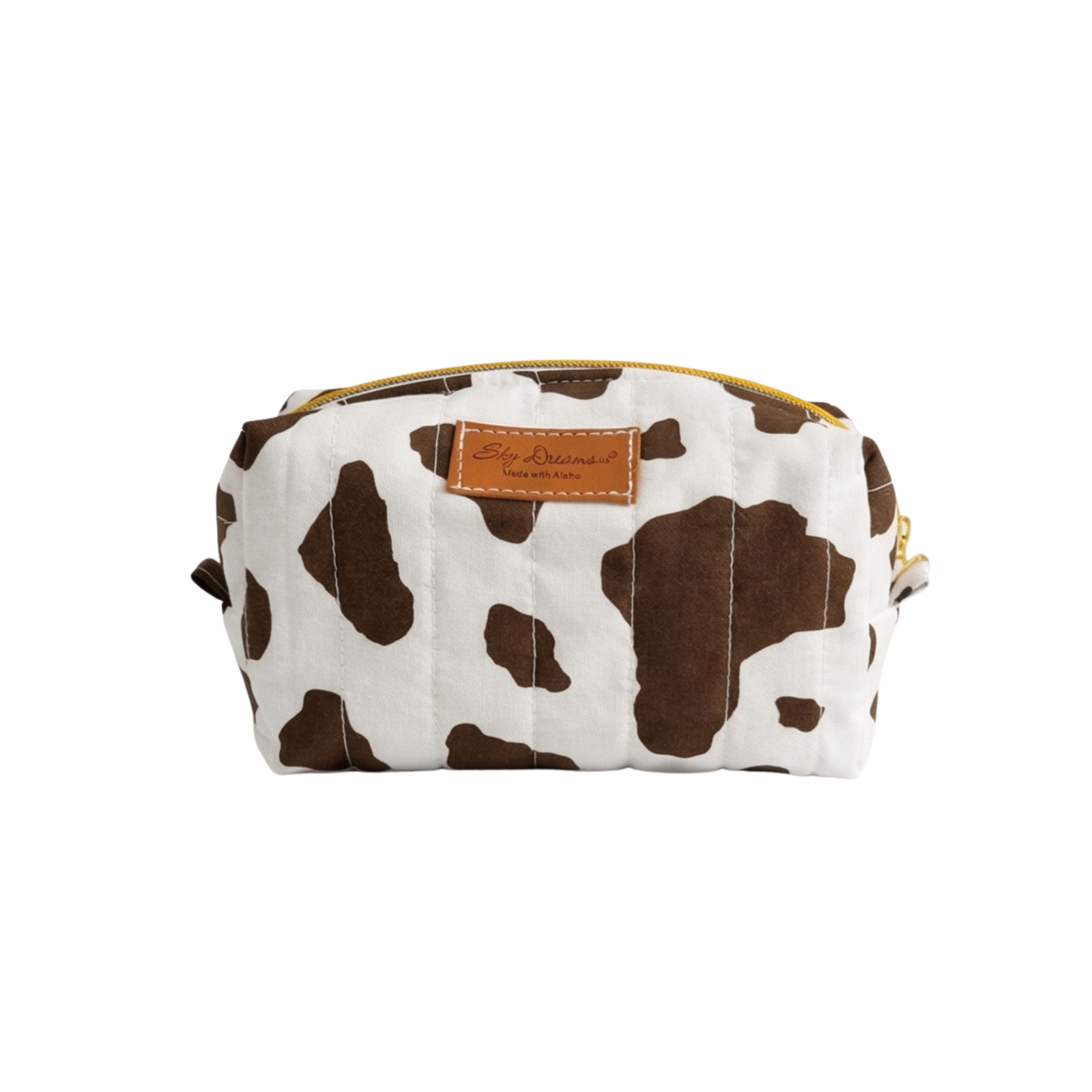 Mini cosmetic/toiletry bag-Lone star cowhide