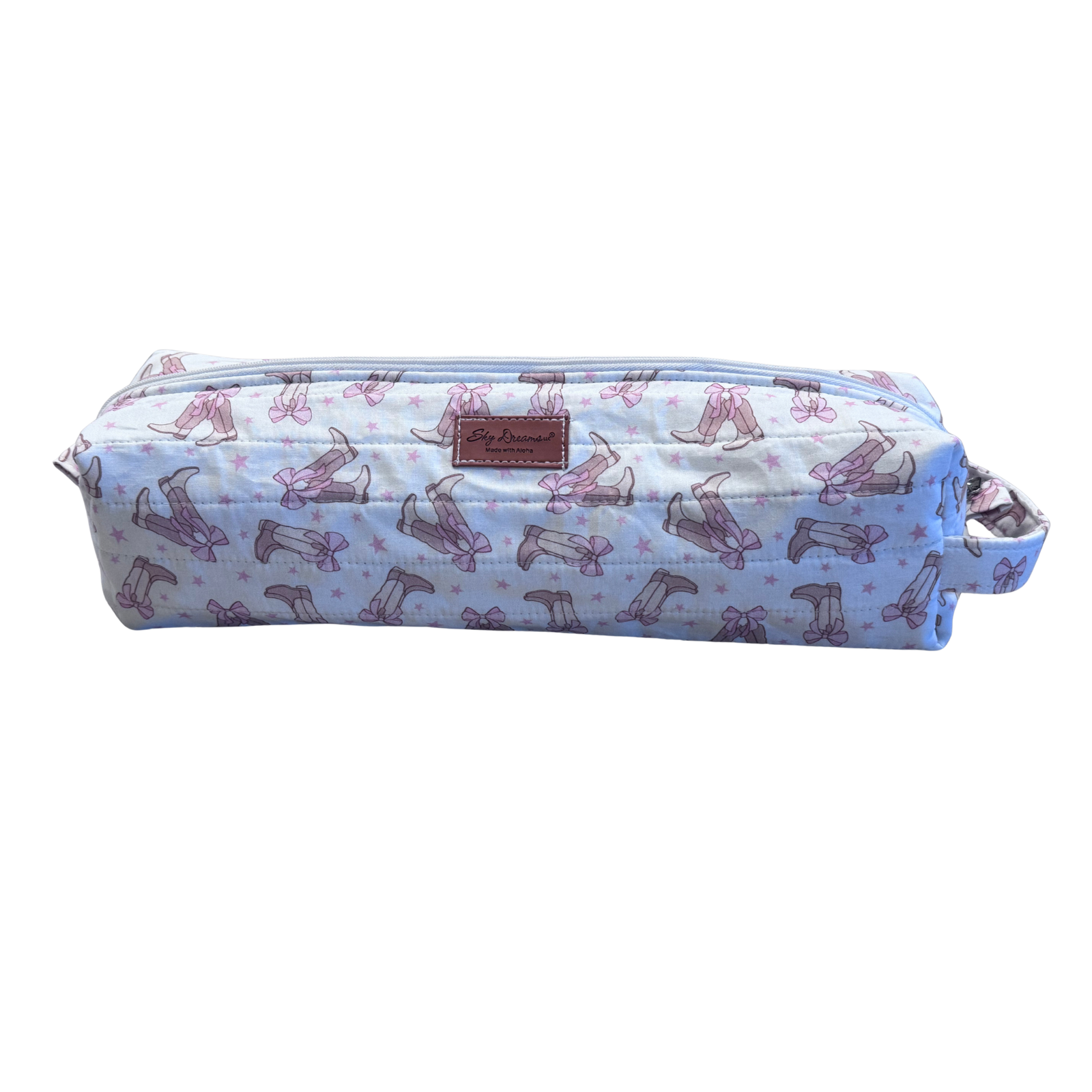 SkyPac hair tool bag-Pink boots & bows