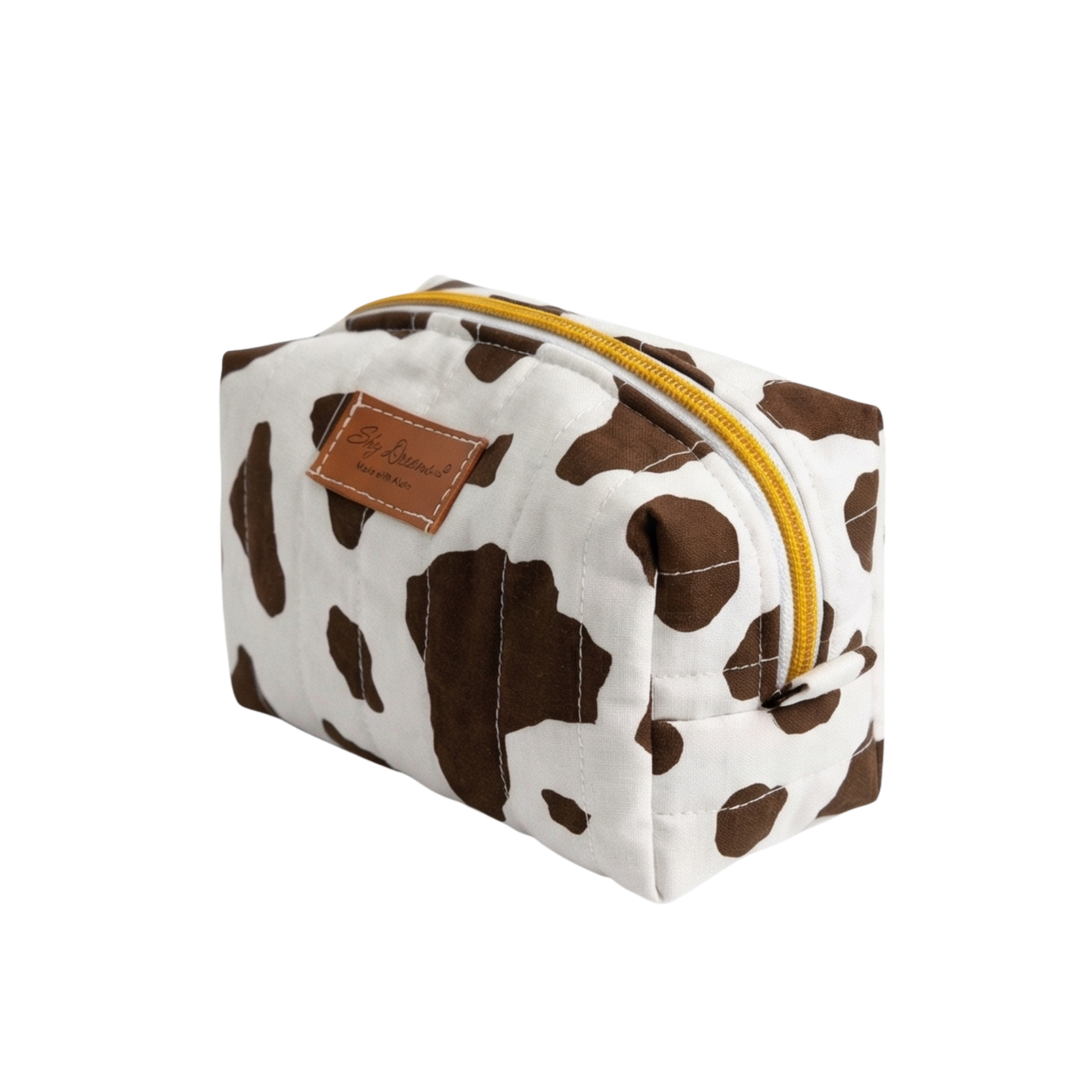 Mini cosmetic/toiletry bag-Lone star cowhide