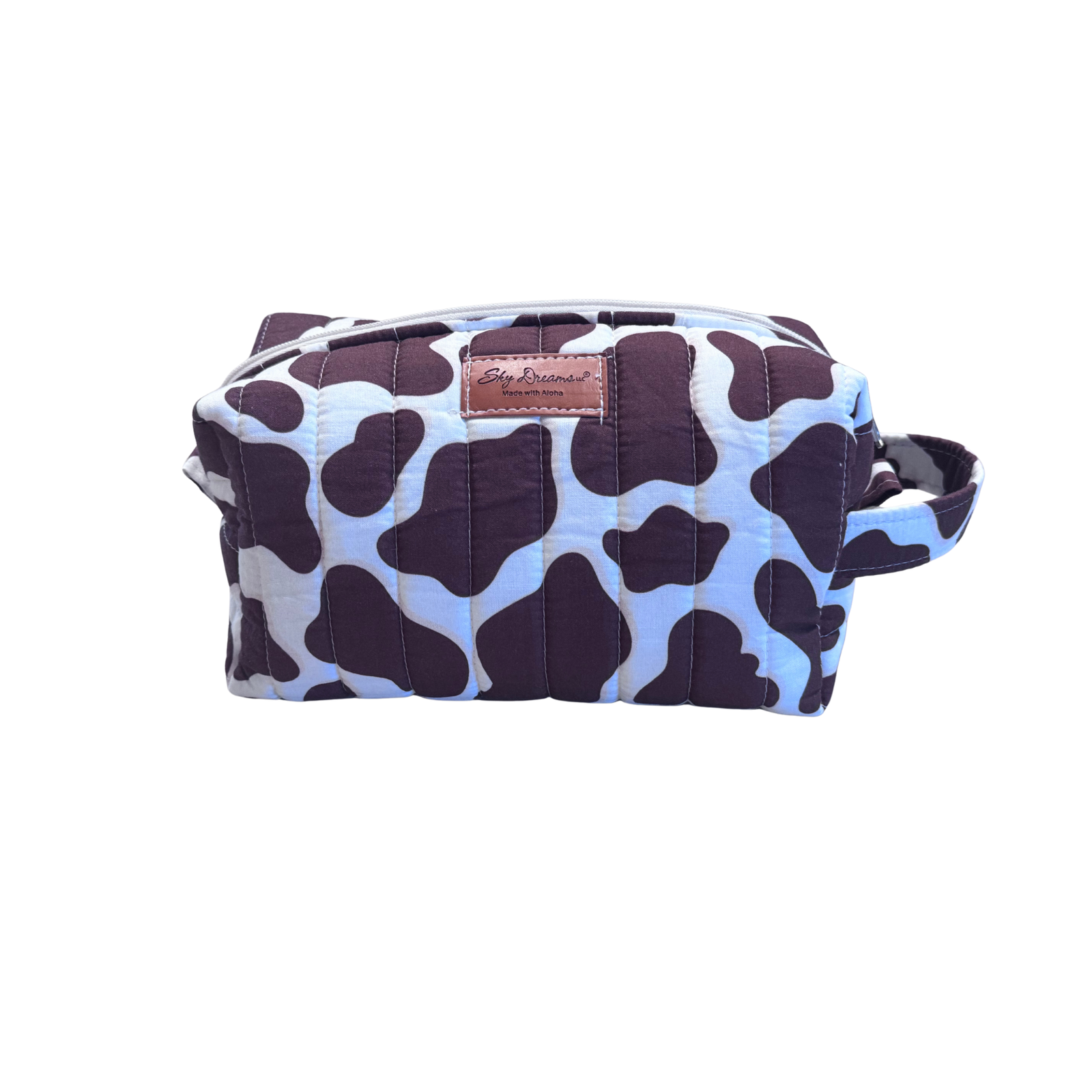 Large Cosmetic/Toiletry bag-Lone Star cowhide