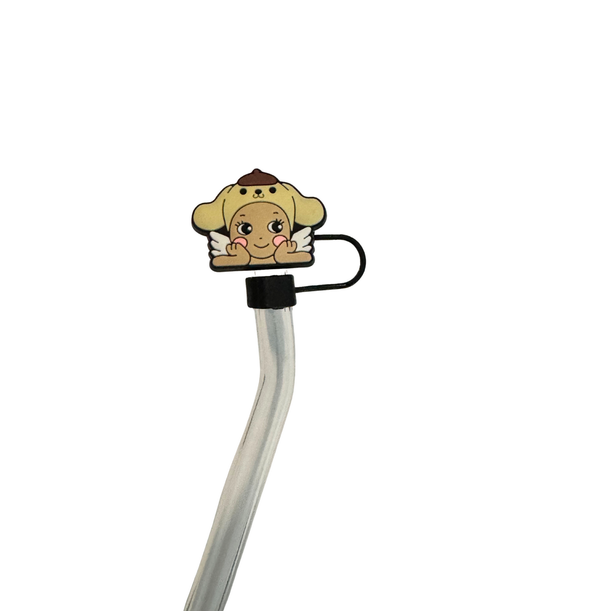 Limited edition-Silicone Straw topper-Pom Angel