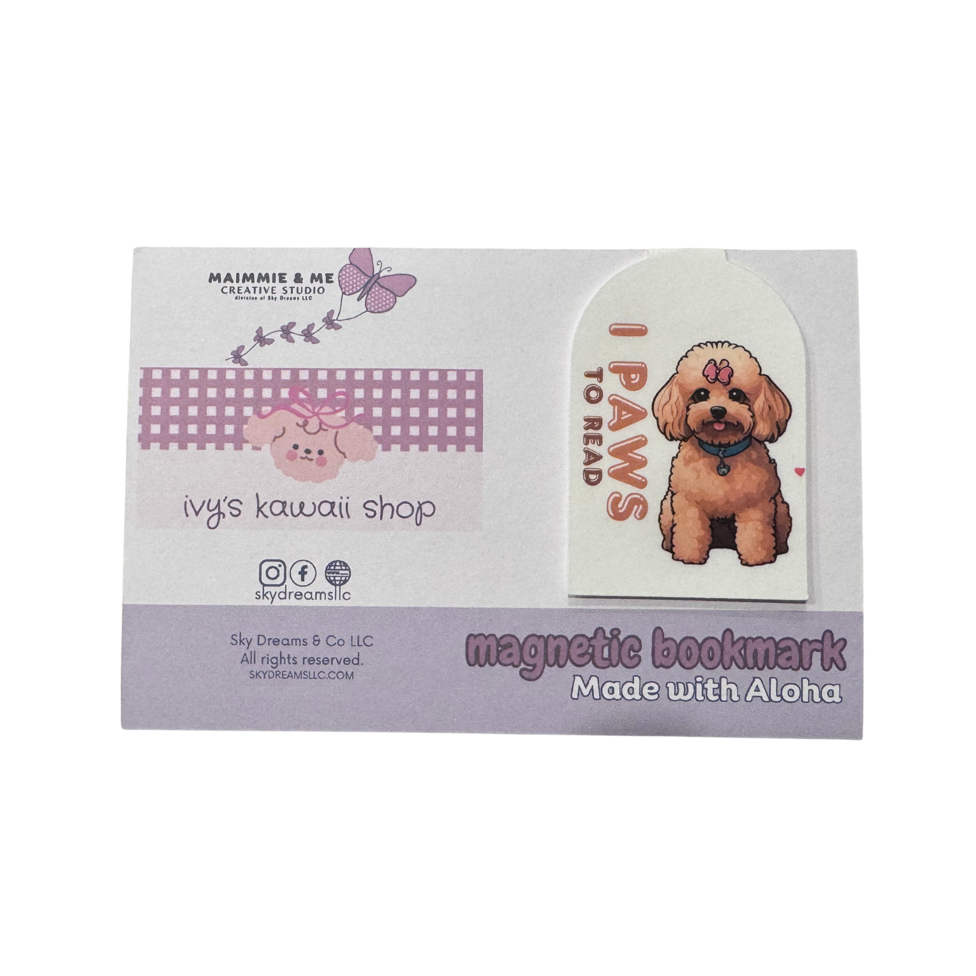 Magnetic bookmark-I paws to read