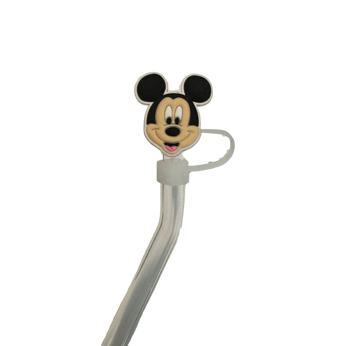 Limited edition-Silicone Straw topper-White Mouse