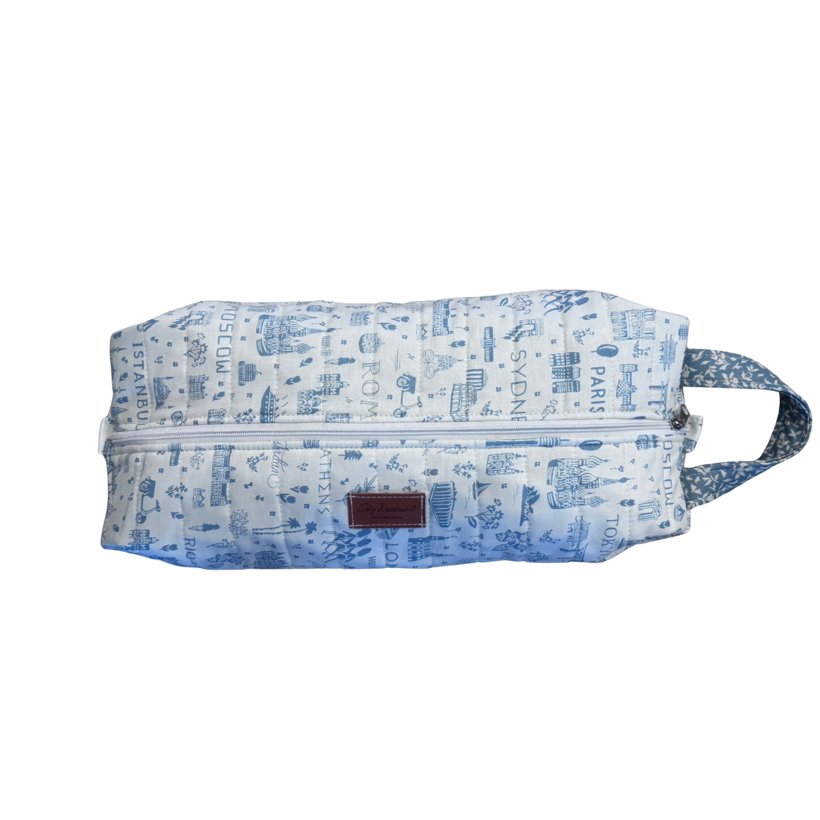SkyPac hair tool bag-World traveler light blue