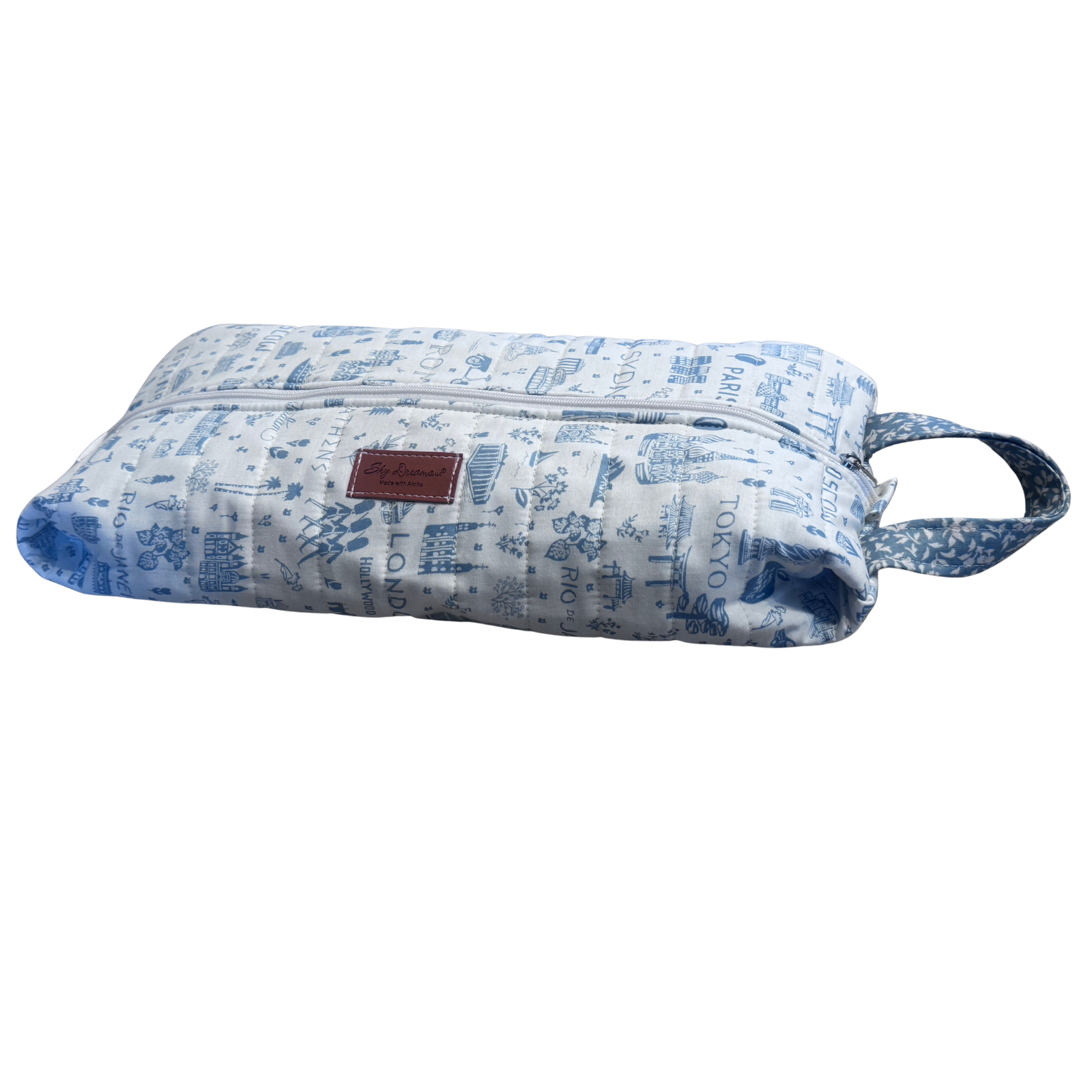 SkyPac hair tool bag-World traveler light blue