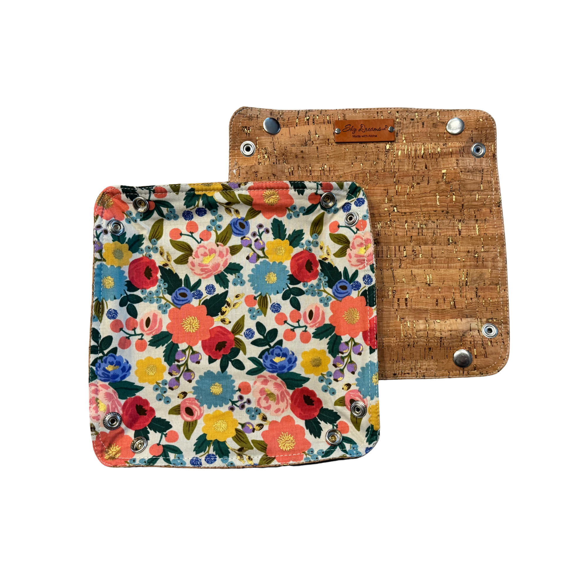 Travel Valet with Cork-Pink Garden Party