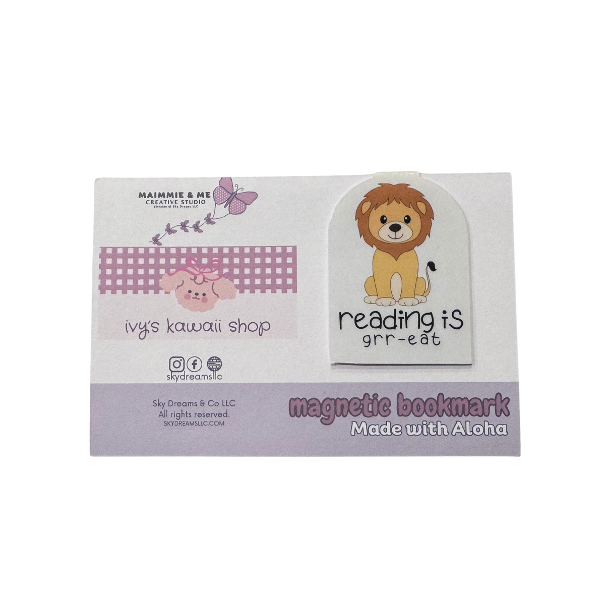 Magnetic bookmark-reading is grr-eat (Lion)