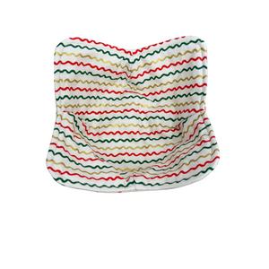 Reversible bowl holder-Beige Holiday/Multi wiggly lines