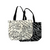 Reversible tote-Na Lau aloha Beige with black leaves