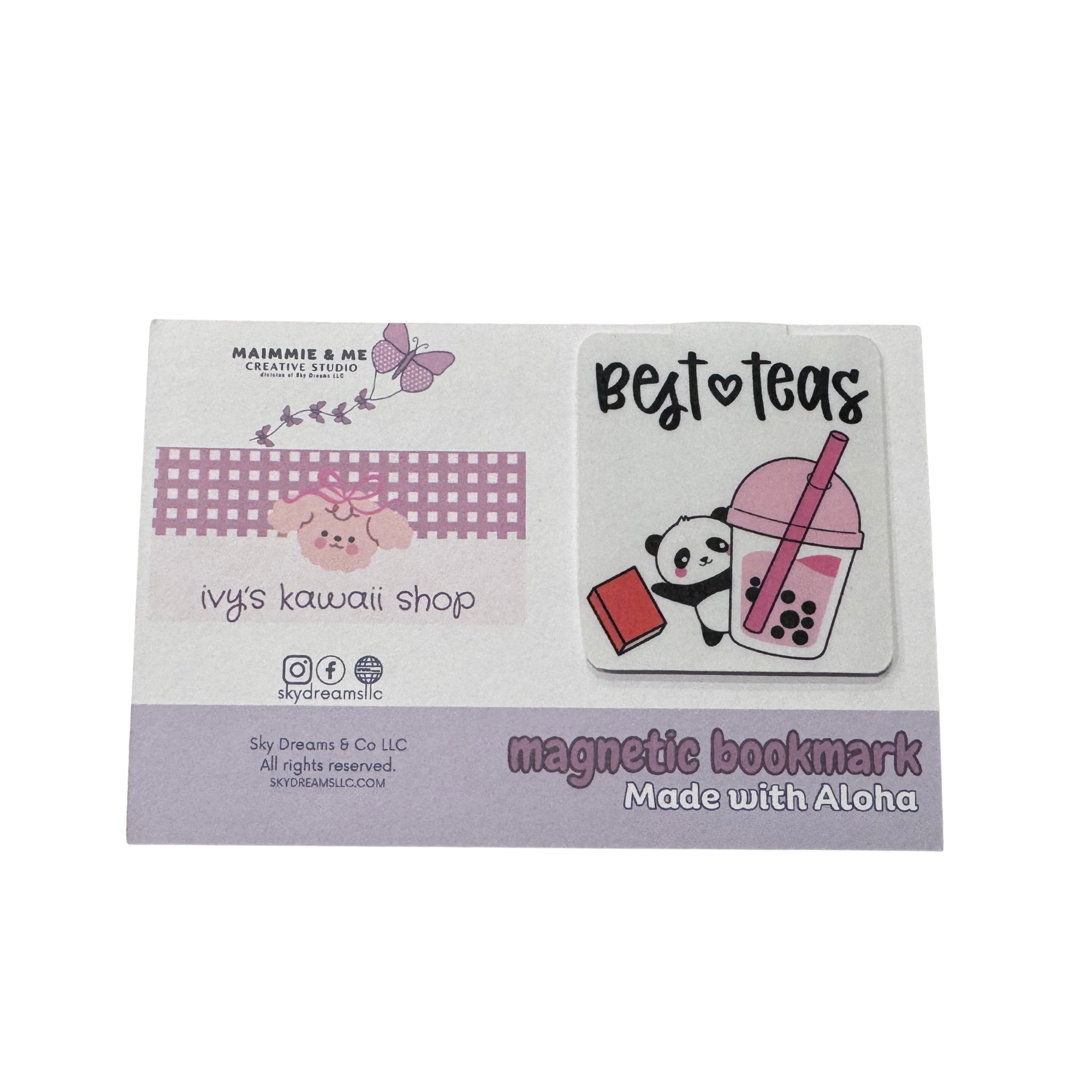 Magnetic bookmark-Best teas (Panda)
