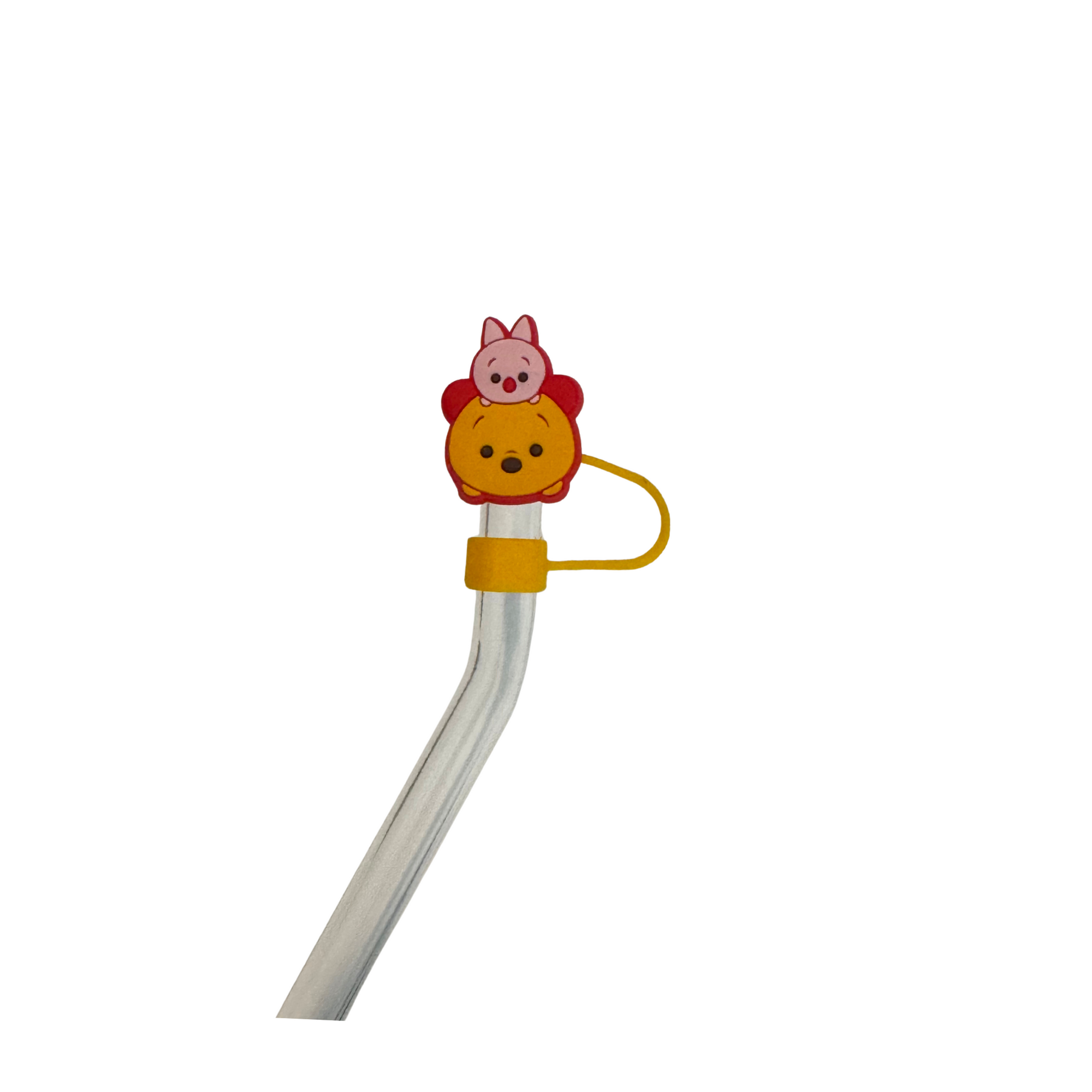 Limited edition-Silicone Straw topper-Orange Pig & Poo