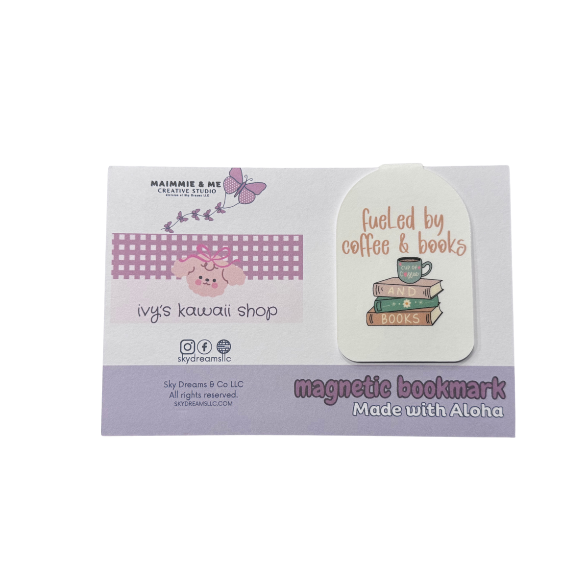 Magnetic bookmark-Fueled by coffee & books