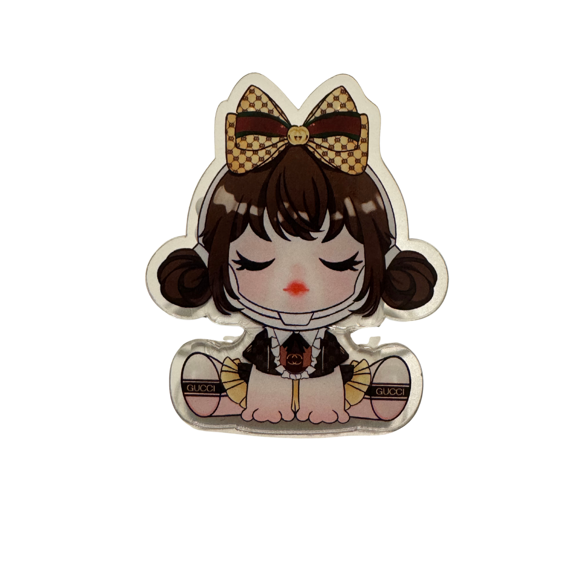 Limited edition-Large/Medium Magnetic Clips Kawaii girl acrylic