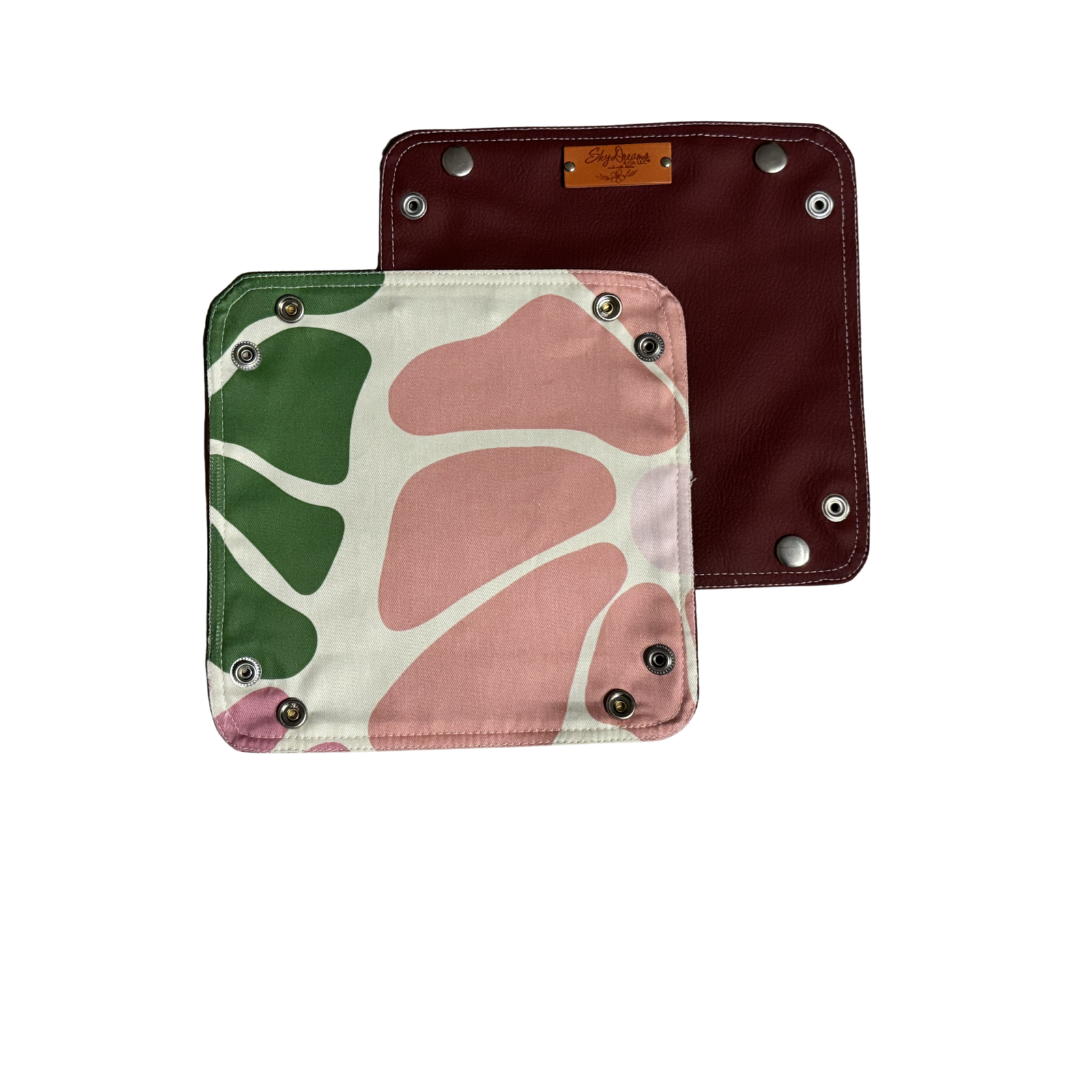 Burgundy Vegan Leather Travel Valet – Large Pua Aloalo