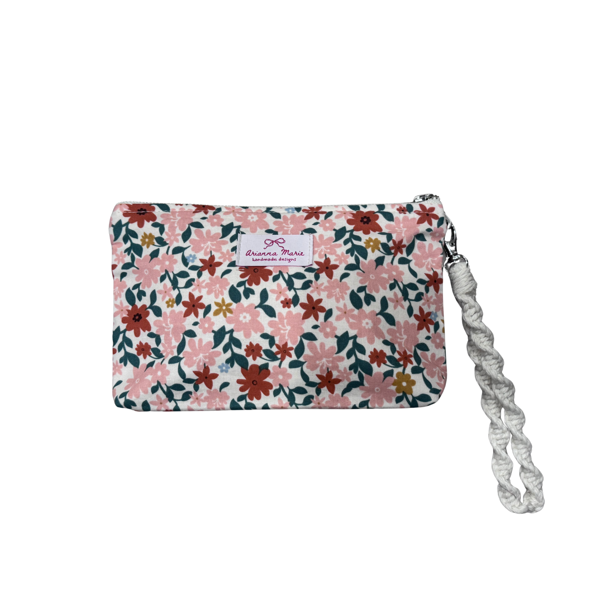 Arianna Marie zipper pouch-Peach blossom