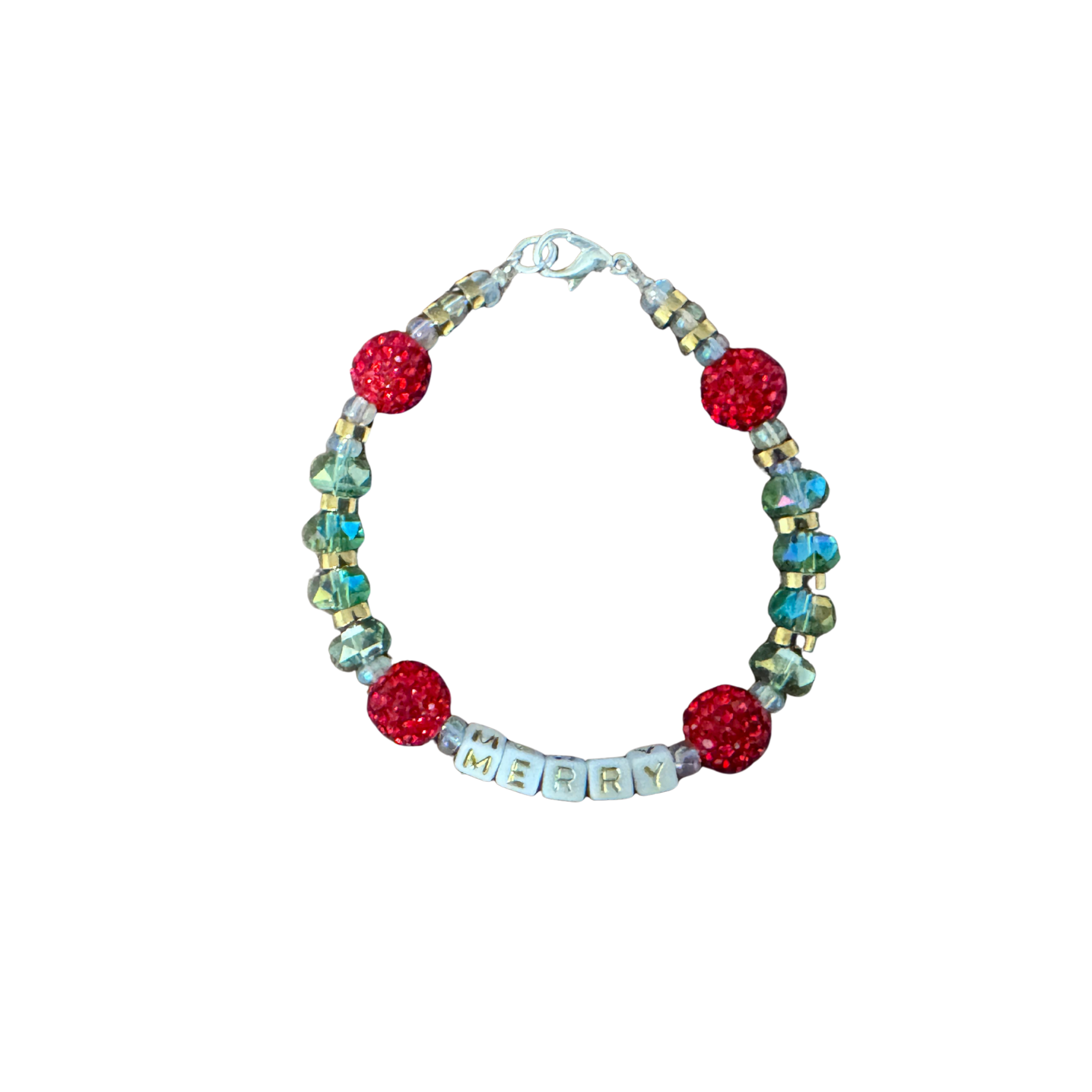 Violet's Sparkle shop-Large bracelet w/ charm-Merry