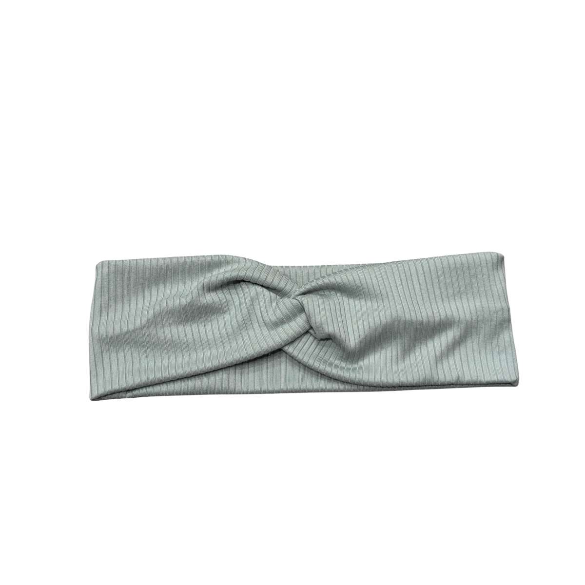 Halo Haus twisted headband-Adult mint ribbed green
