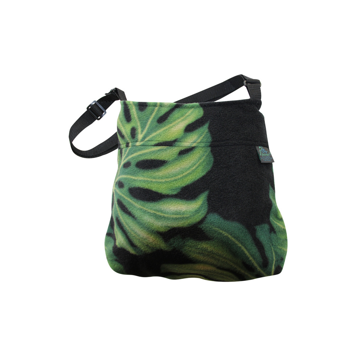 Arianna Travel Blanket Set – Black Monstera