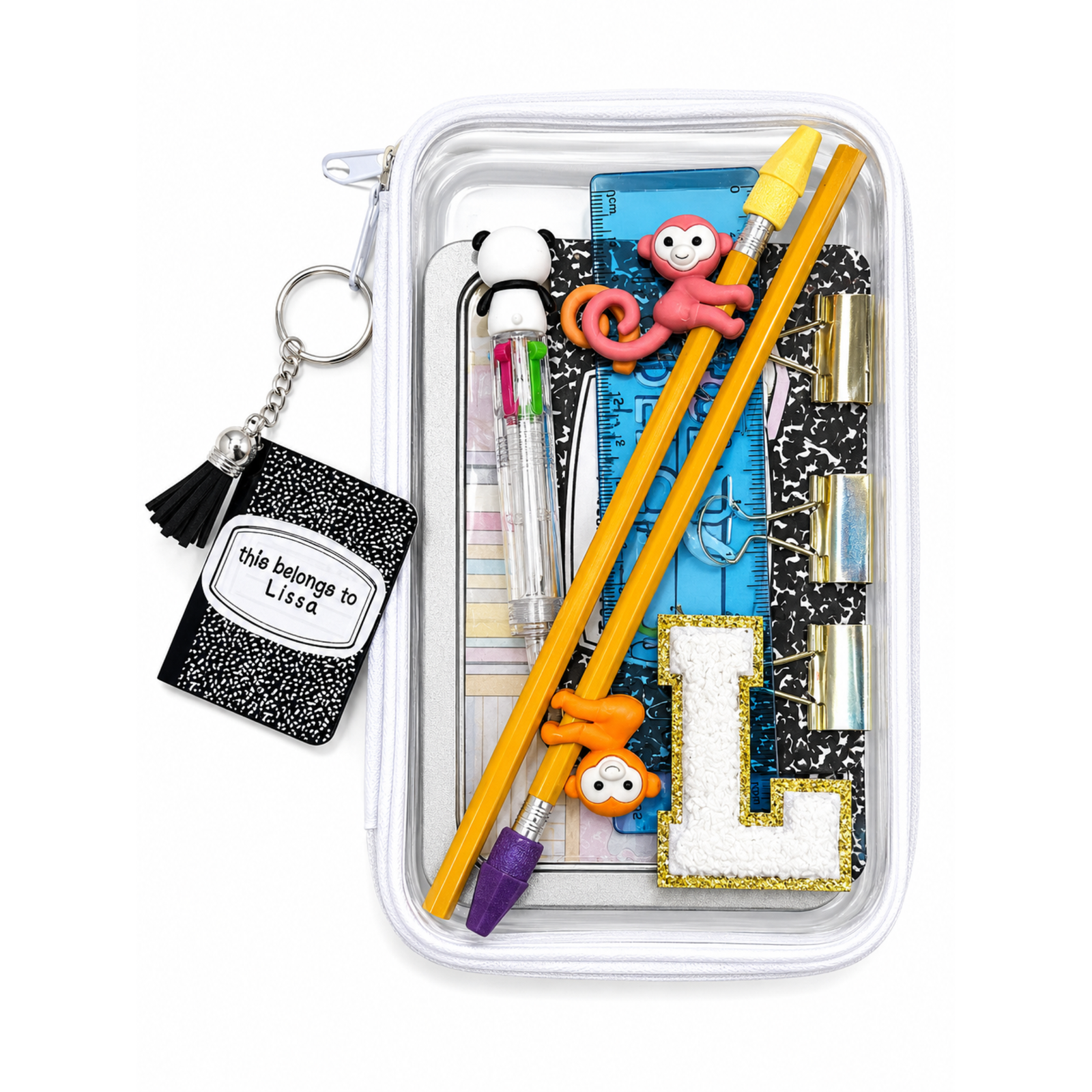 Personalized Hard shell zip pouch-School edition