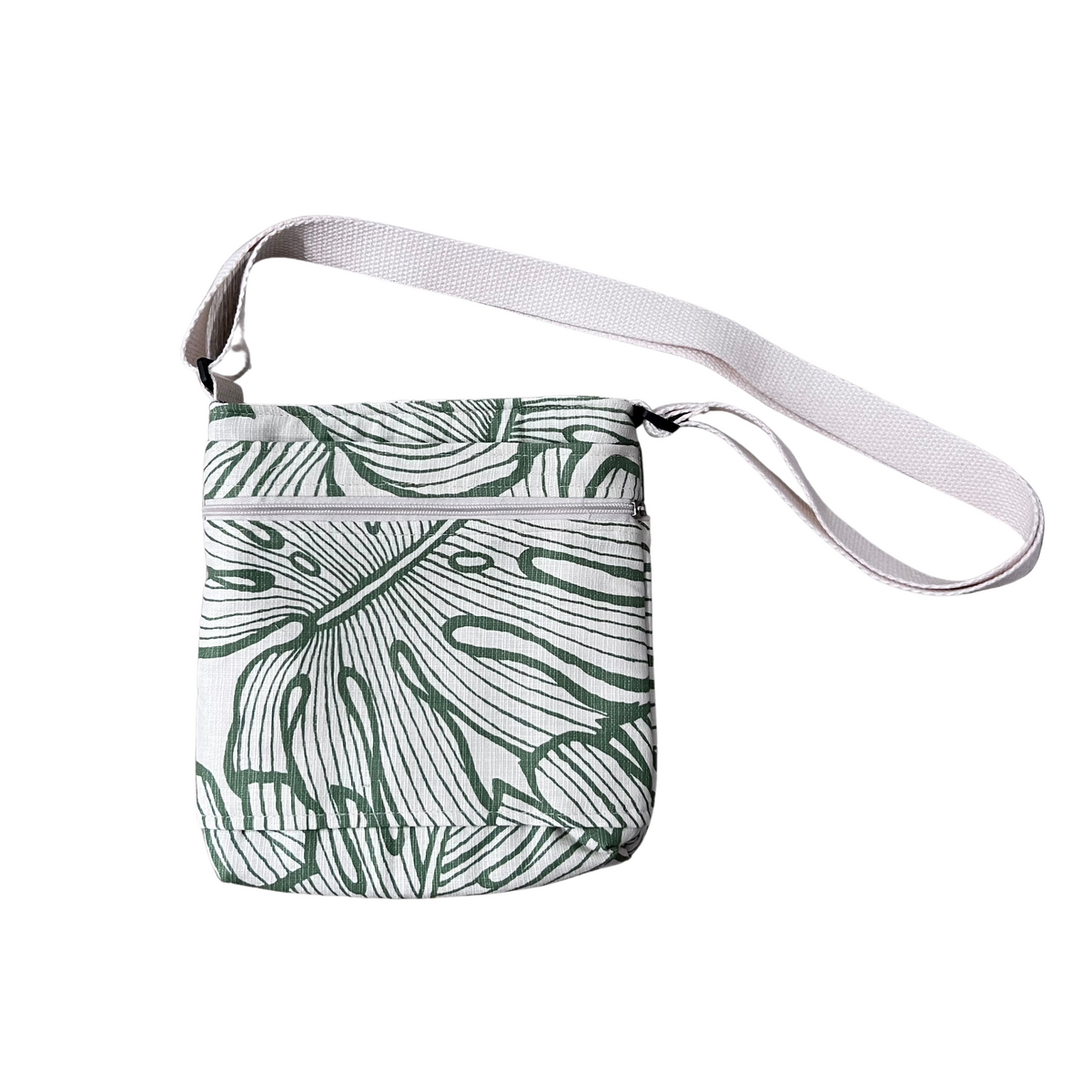 Deluxe Sky Water bottle crossbody sling with Trolley sleeve-Na Lau Sage Green