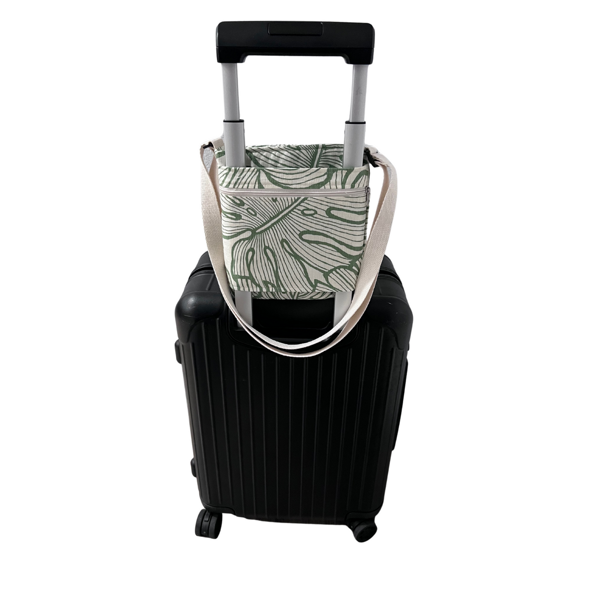 Deluxe Sky Water bottle crossbody sling with Trolley sleeve-Na Lau Sage Green