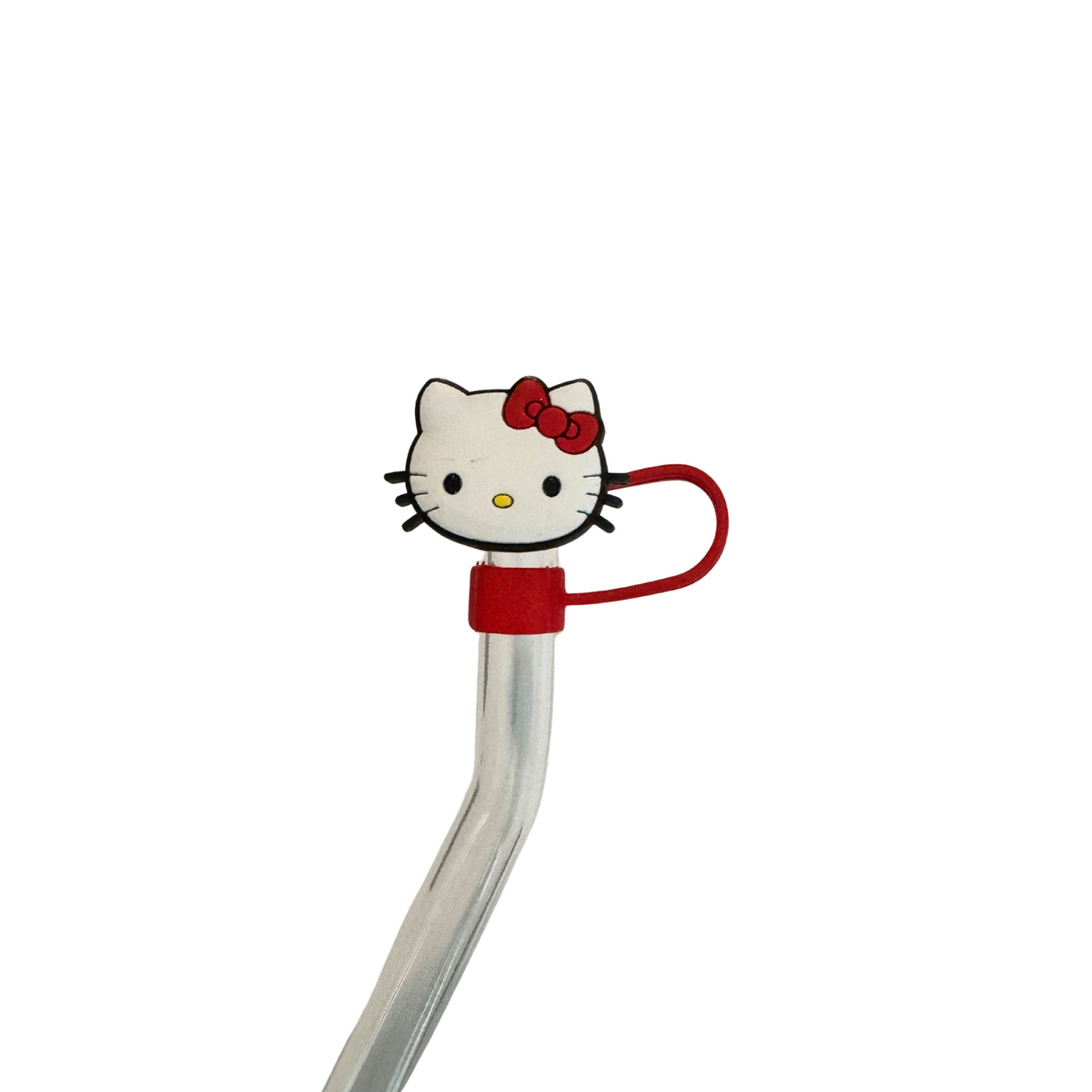 Limited edition-Silicone Straw topper-Red Kitty