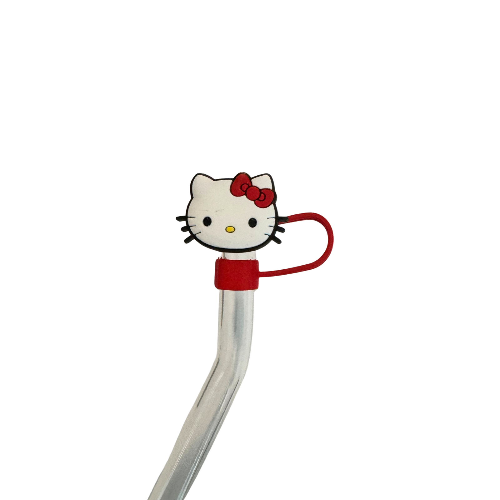 Limited edition-Silicone Straw topper-Red Kitty