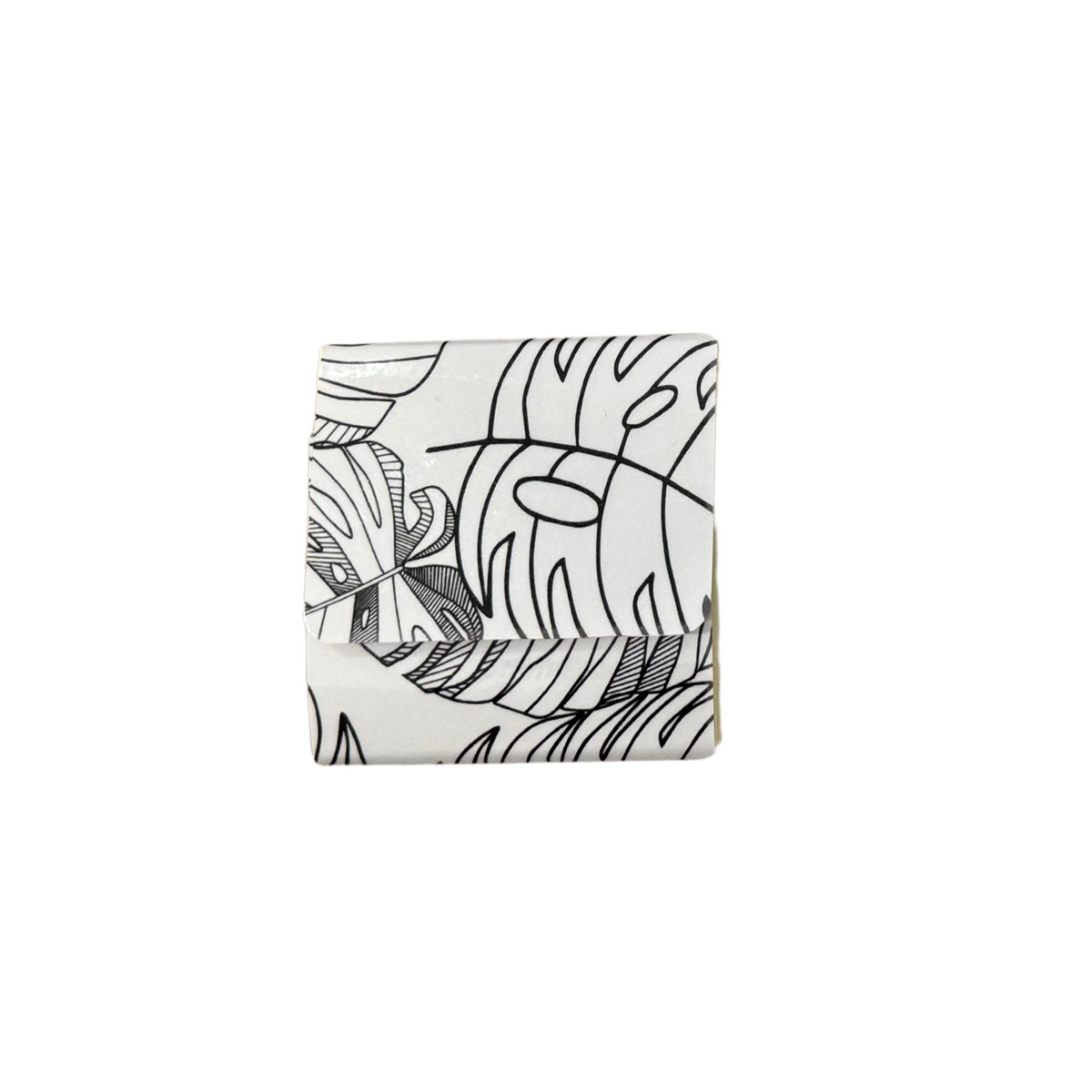 Mini Travel Sticky Notes + Pen-Monster Large Monstera Scattered