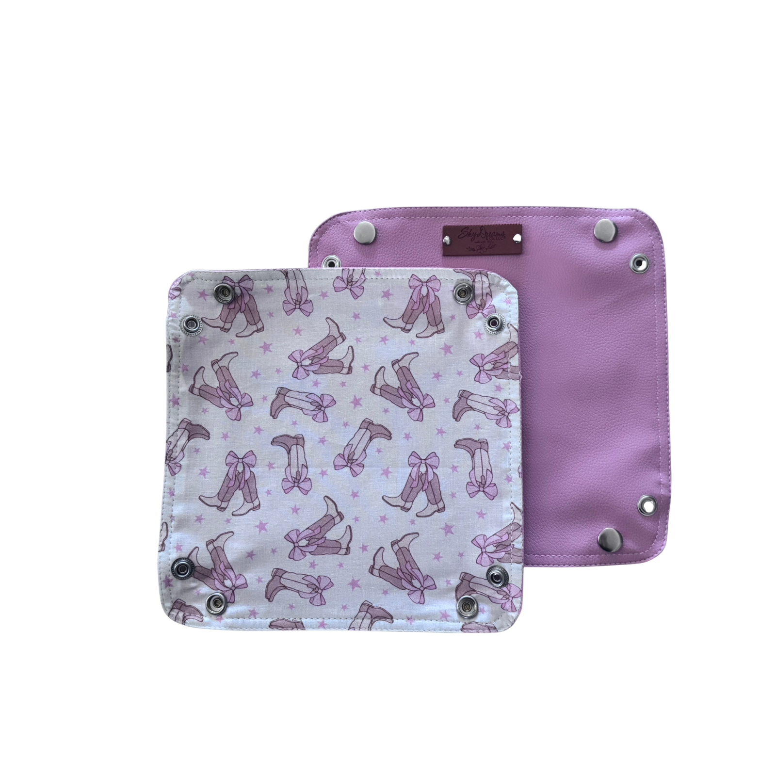 Travel Valet Pink Vegan leather-Pink boots & bows