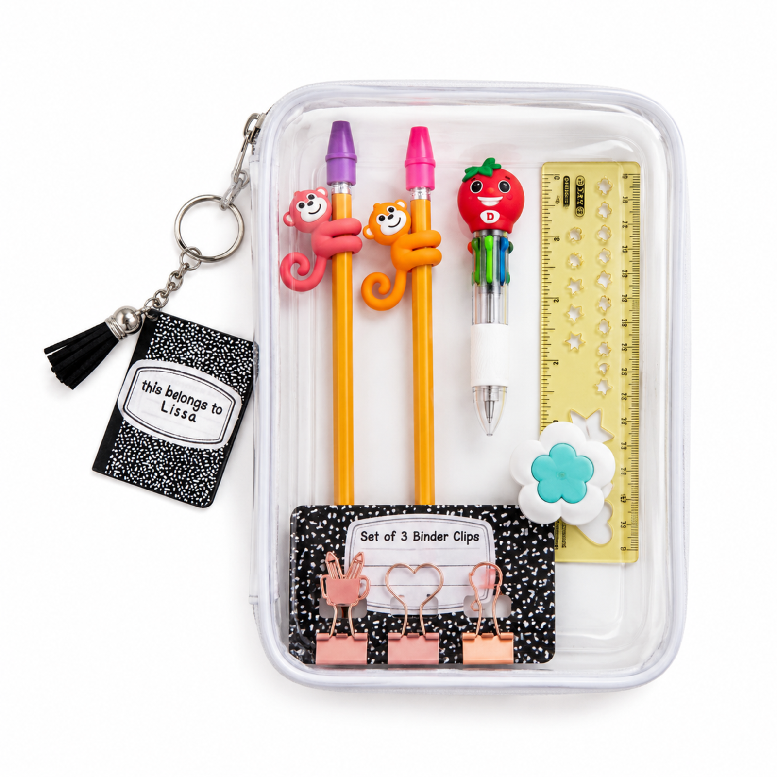 Personalized Hard shell zip pouch-School edition