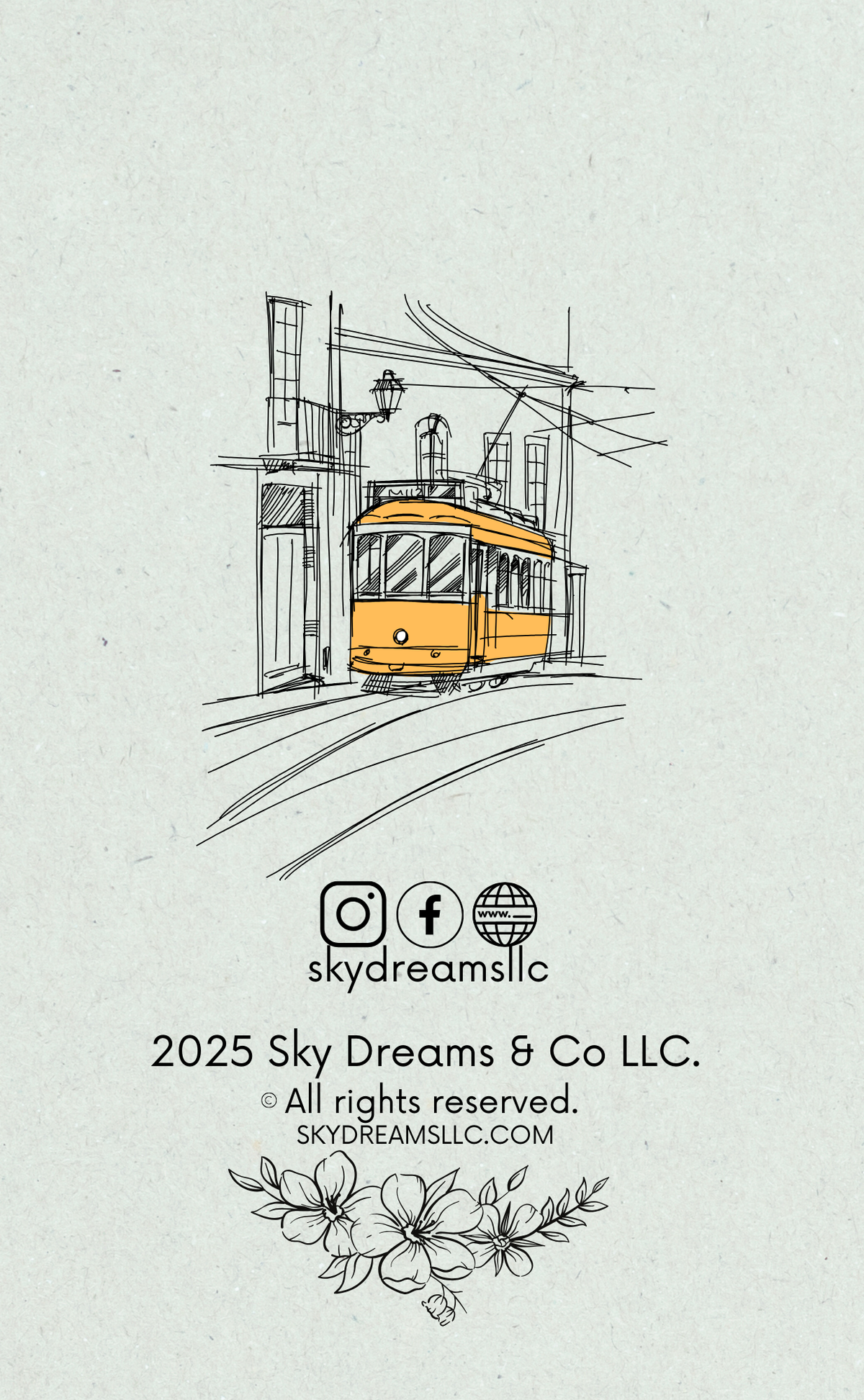 Vinyl cover travelers notebook-"Travel journal cable car"