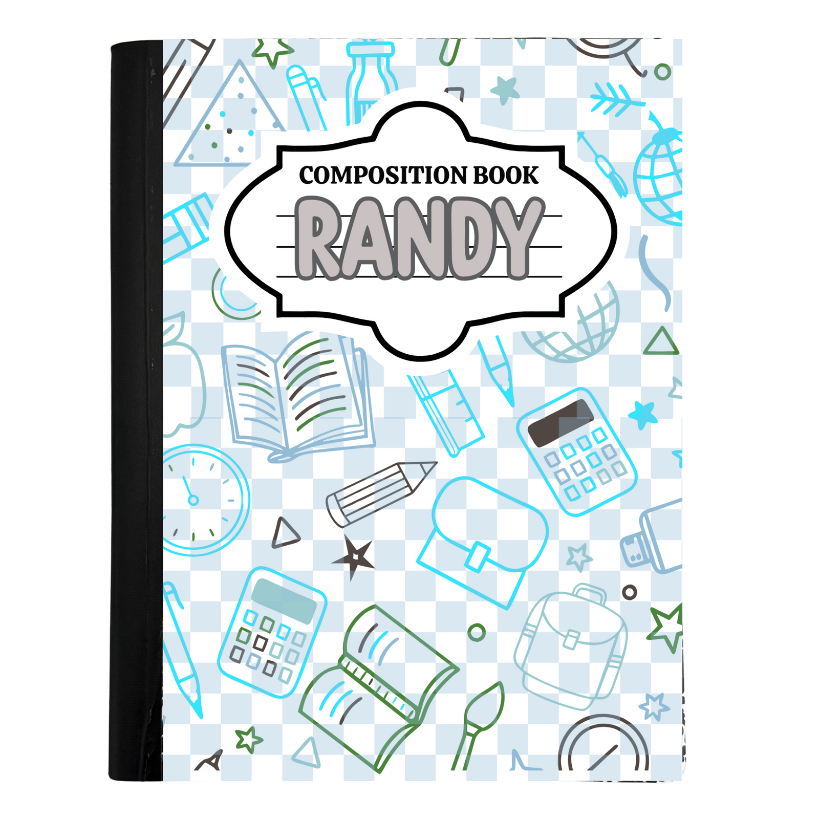 Personalized composition/Travel composition notebooks-Light Blue