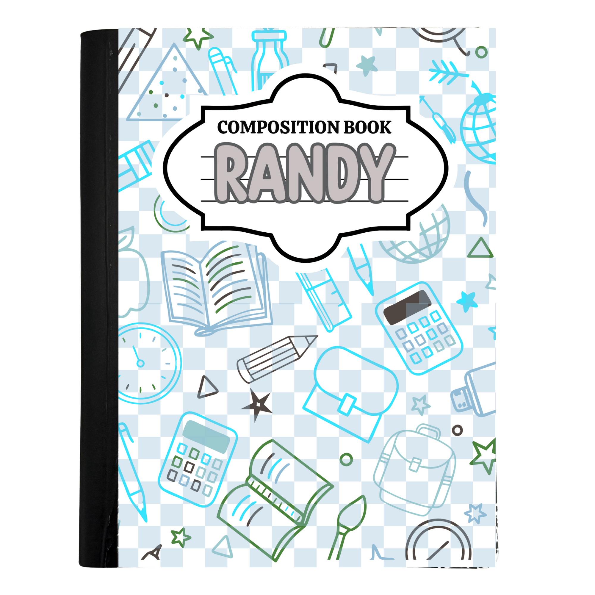 Personalized composition/Travel composition notebooks-Light Blue