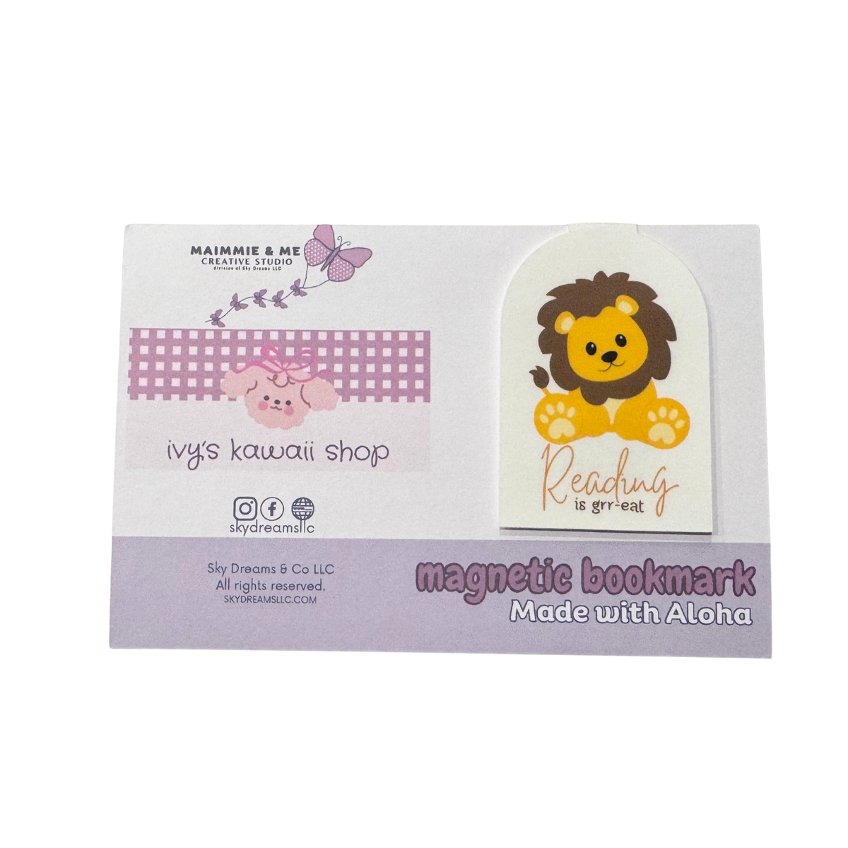 Magnetic bookmark-Reading is grr-eat