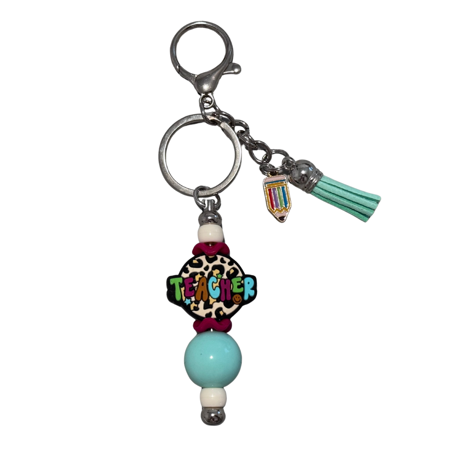 Violet's Sparkle shop-Beaded keychain Teacher