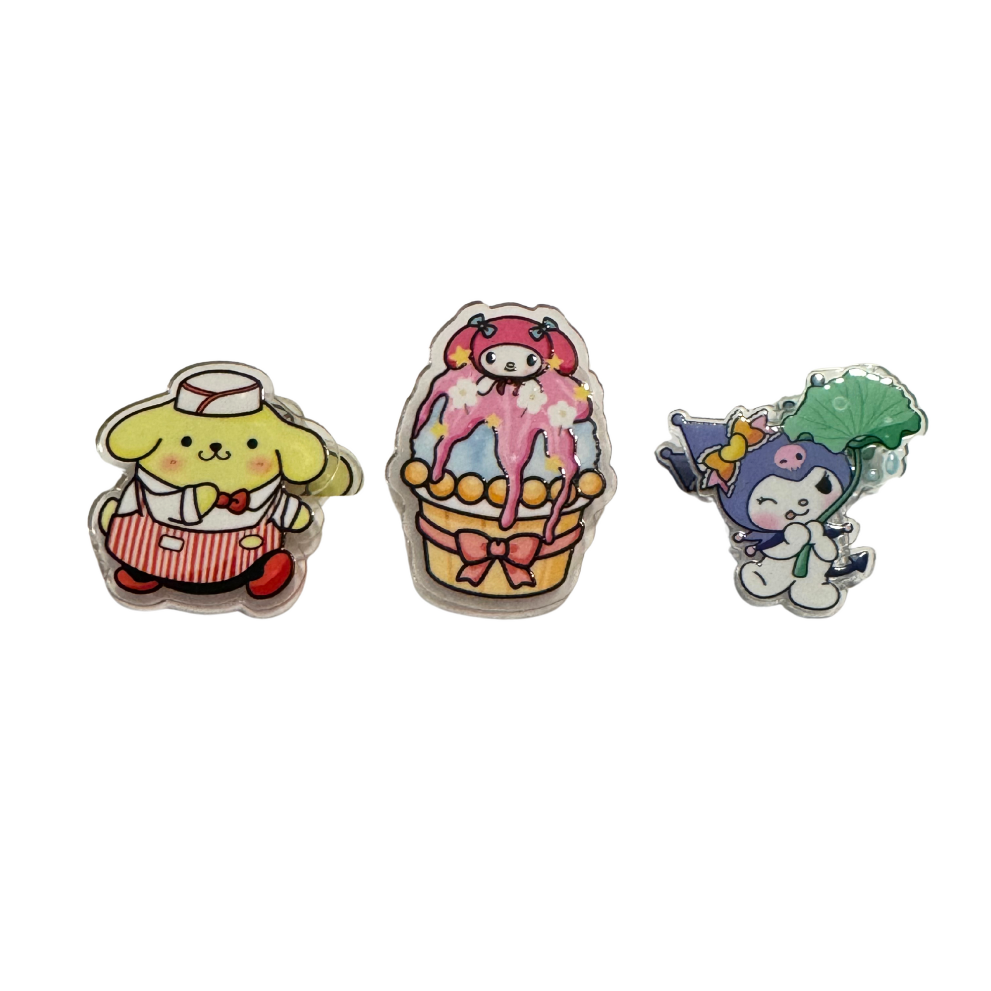 Limited edition-Acrylic Clips 3 Pcs-Kawaii #2