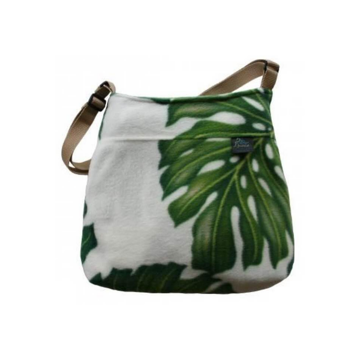 Arianna Travel Blanket Set – White Monstera