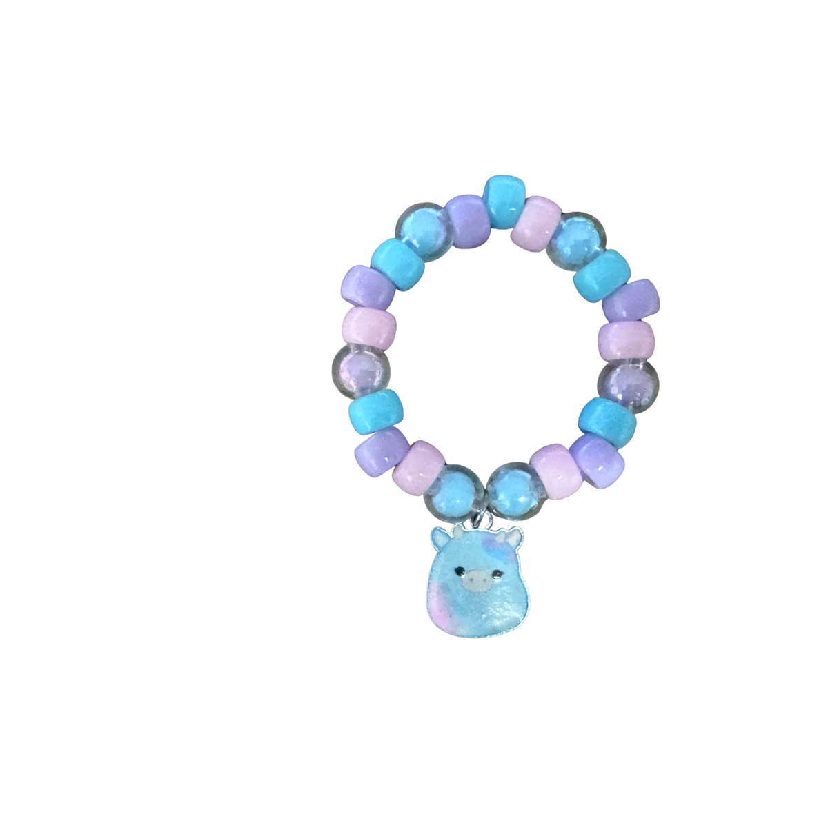 Violet&#39;s Sparkle shop-Bracelet bracelet w/ charm-Lavender and Pink w/ charm