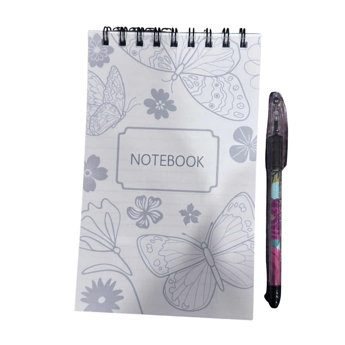 Ivy&#39;s Kawaii shop-Large spiral notepad-Butterfly notebook w/ pen