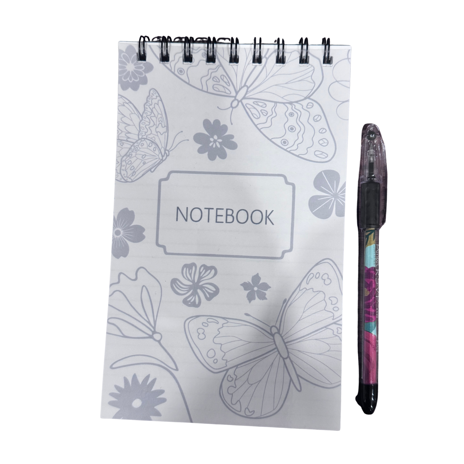 Ivy's Kawaii shop-Large spiral notepad-Butterfly notebook w/ pen
