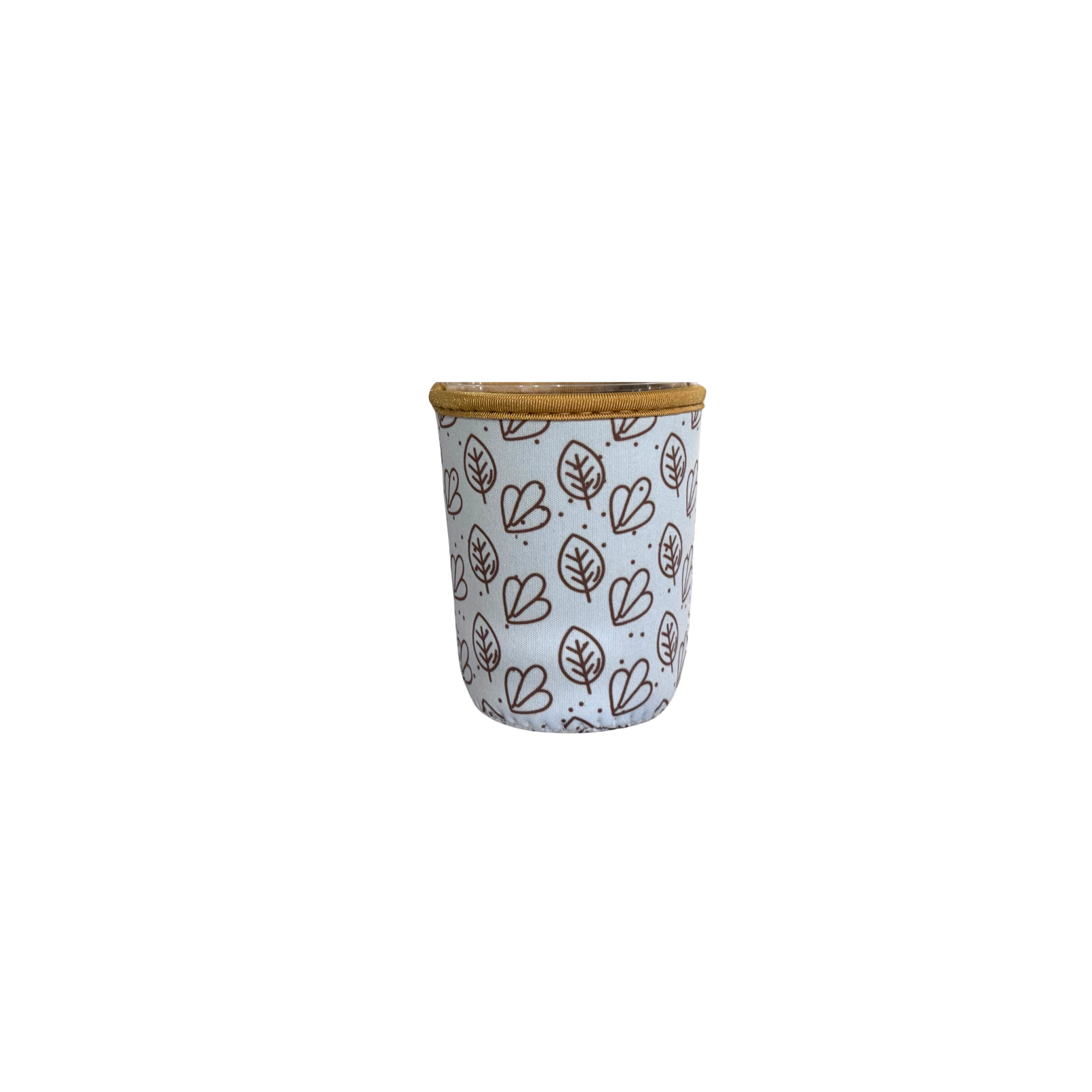 Neoprene Cup Cozy-Brown leaves