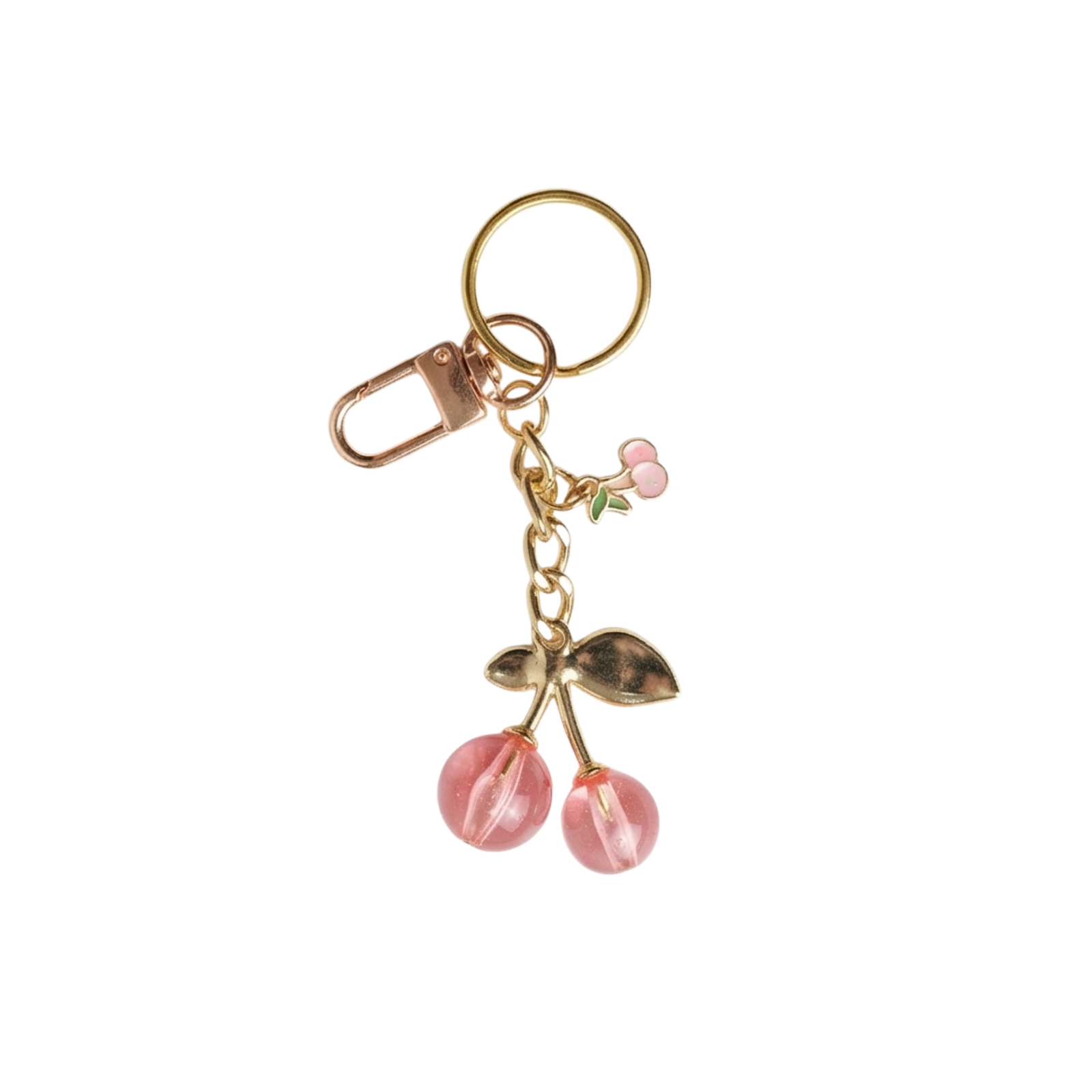 Violet's Sparkle shop-Pink Strawberry Keychain bag charm